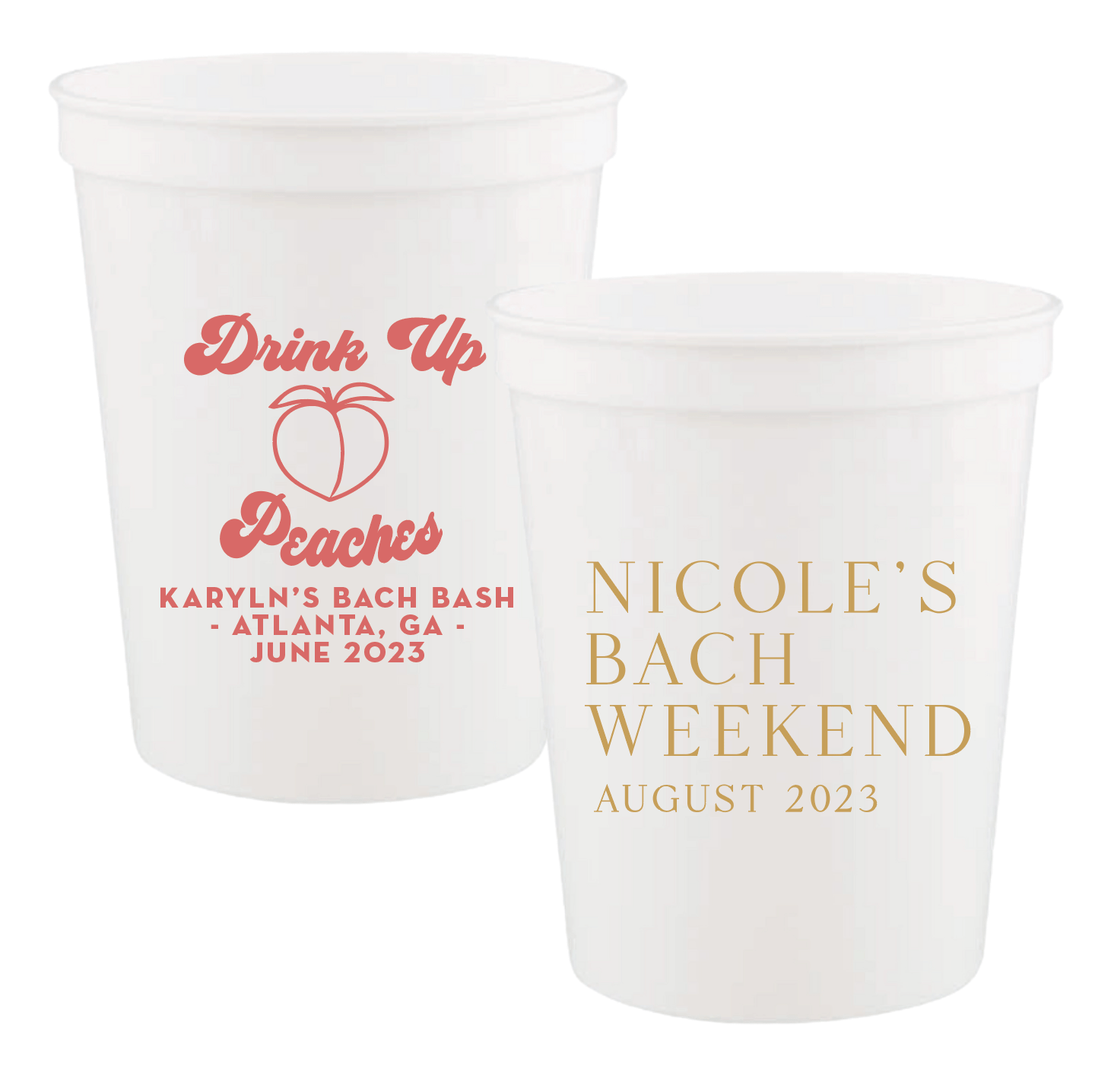 Personalized Bachelorette Stadium Cups - Cup - Stadium