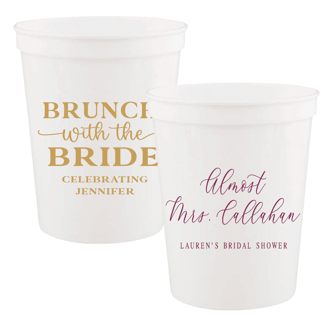 Personalized Bridal Shower Stadium Cups - Cup - Stadium