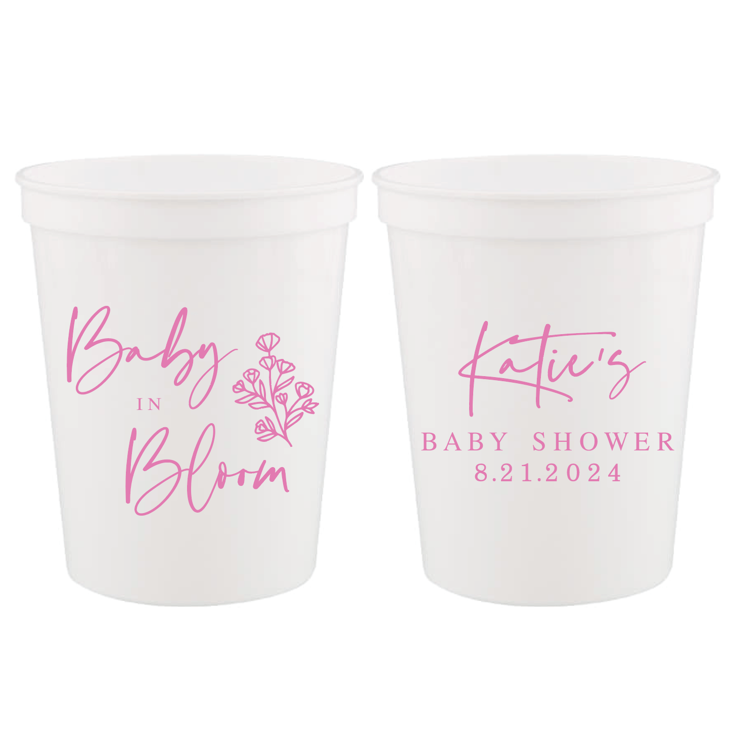 Baby in Bloom Baby Shower Stadium Cups - Cup - Stadium