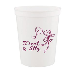 Toast To Forever Personalized Wedding Stadium Cups