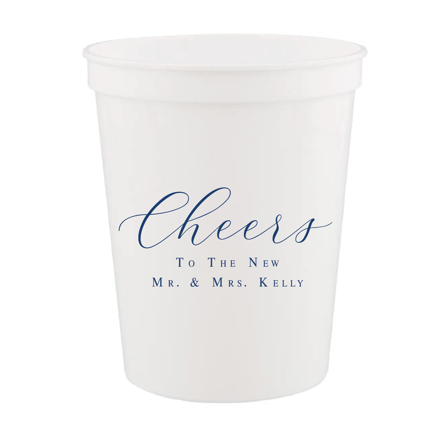 Cheers to the New Mr and Mrs Personalized Wedding Stadium Cups - Cup - Stadium