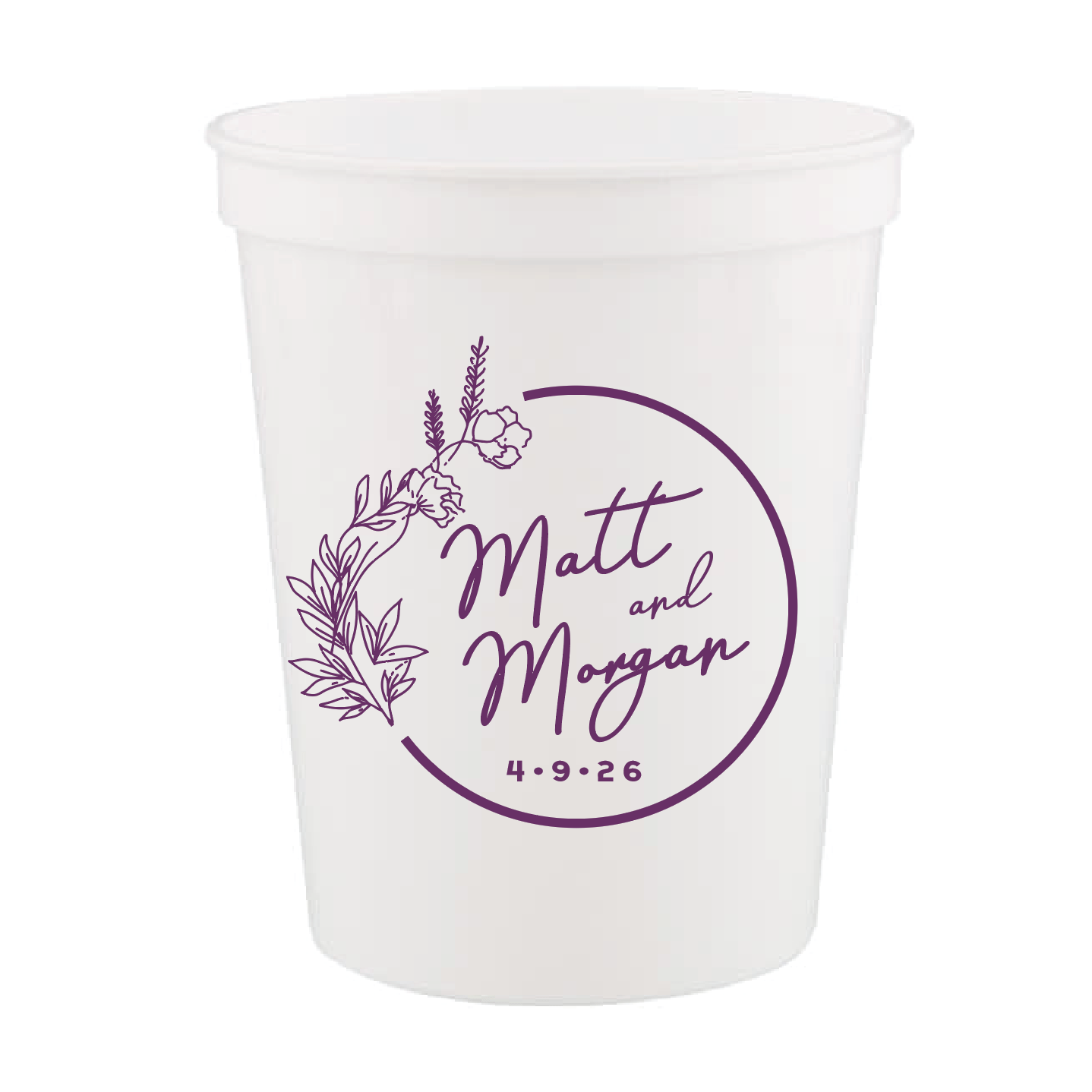 Custom Wedding Cups for Reception and Cocktail Hour - Cup - Stadium