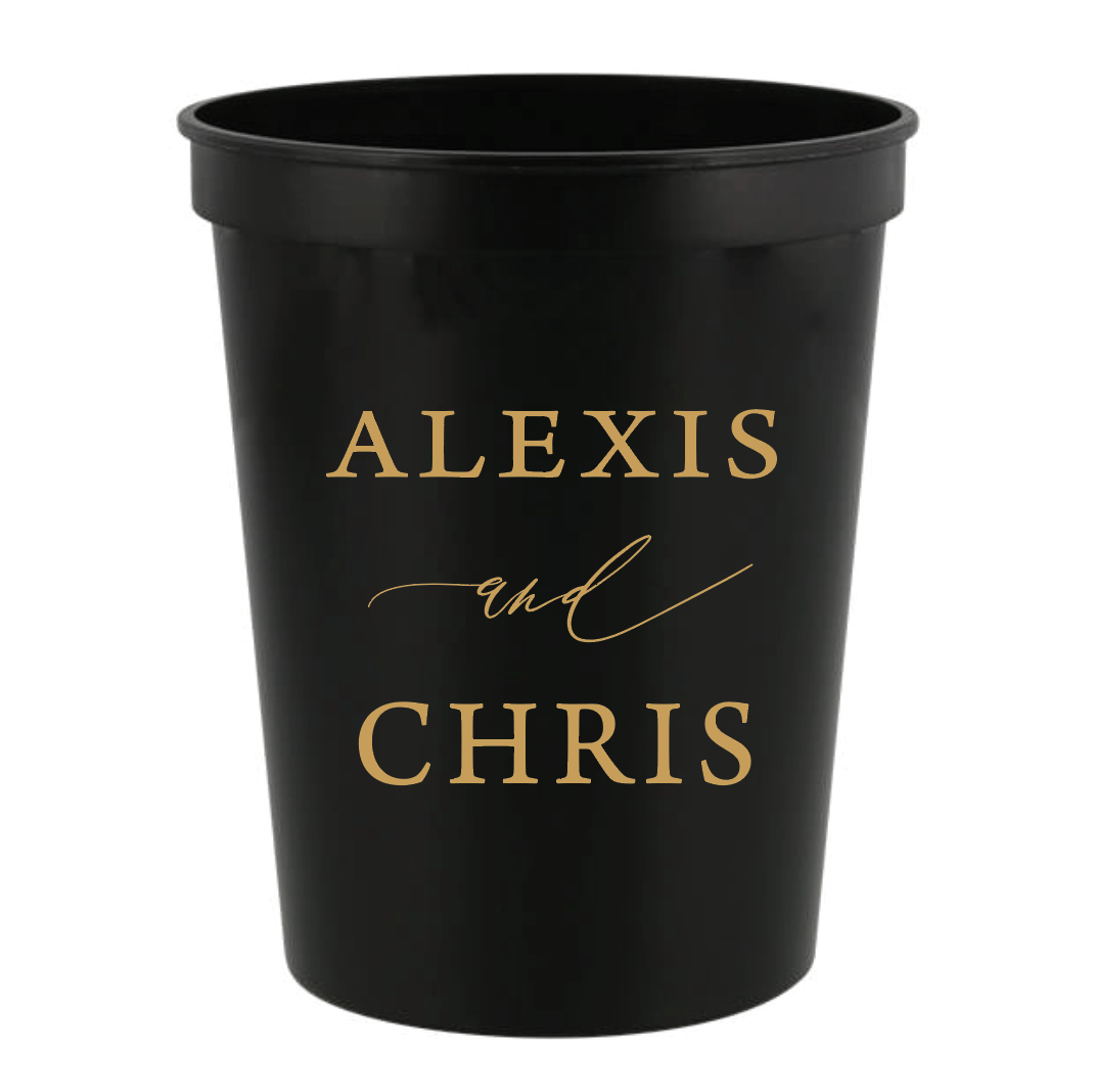 Custom Wedding Stadium Cups for Reception Drinks - Cup - Stadium