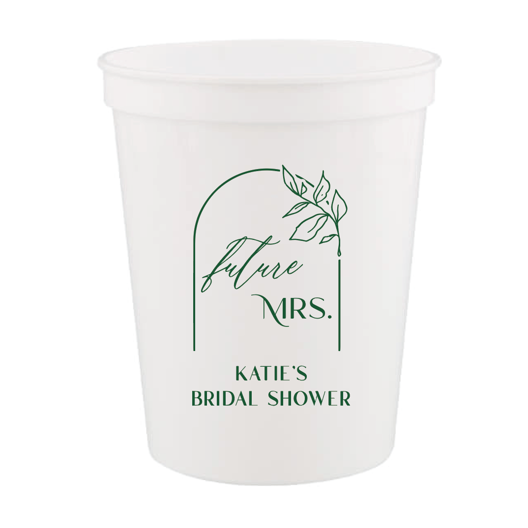 Future Mrs. Bridal Shower Cups with Custom Name - Cup - Stadium