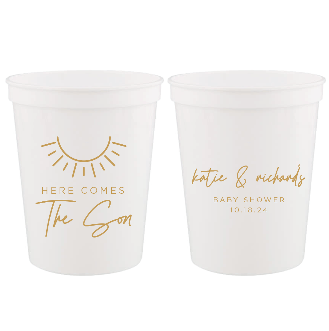 Here Comes The Son Baby Shower Stadium Cups - Cup - Stadium