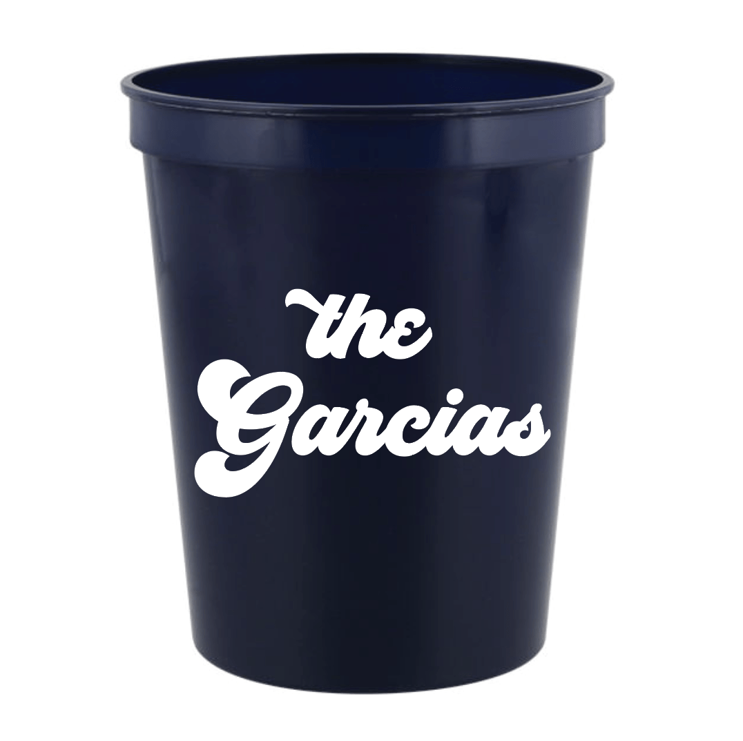 Last Name Wedding Personalized Stadium Plastic Cups - Cup - Stadium