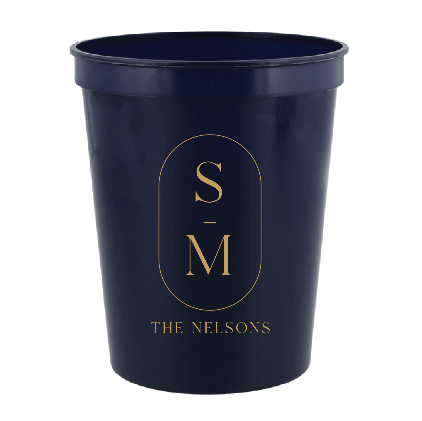 Modern Initials Wedding Personalized Stadium Plastic Cups - Cup - Stadium