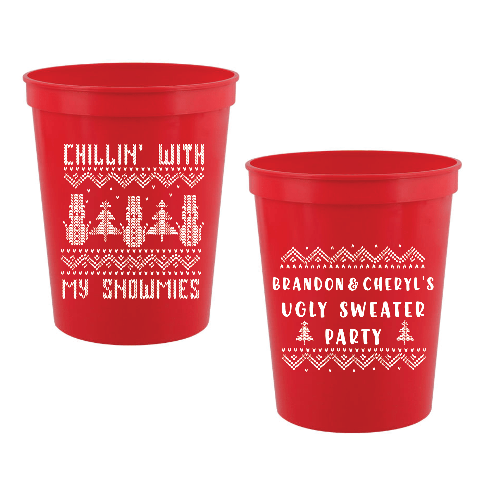 Ugly Sweater Christmas Stadium Cups - Cup - Stadium