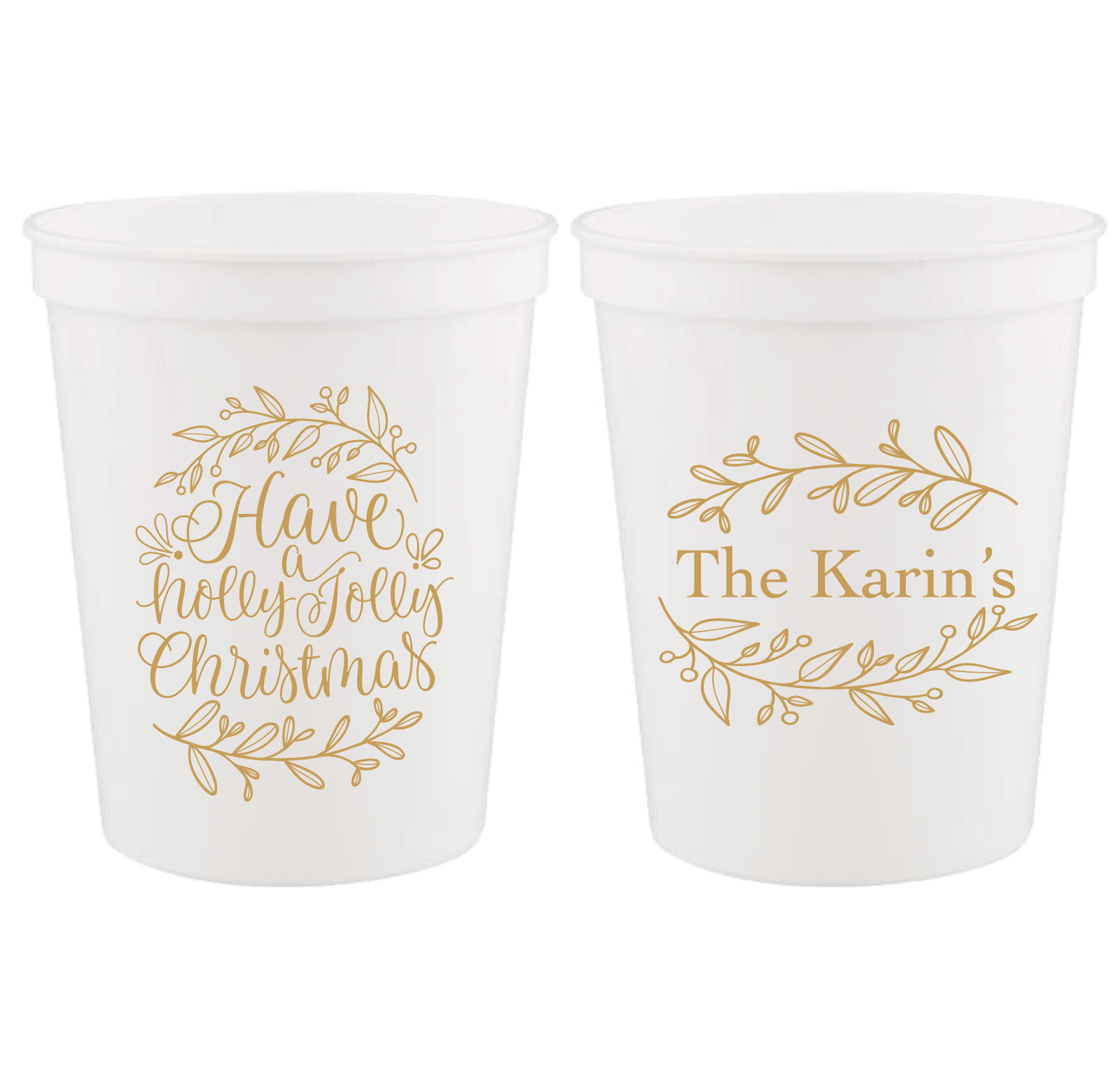 Have a Holly Jolly Christmas Stadium Cups - Cup - Stadium