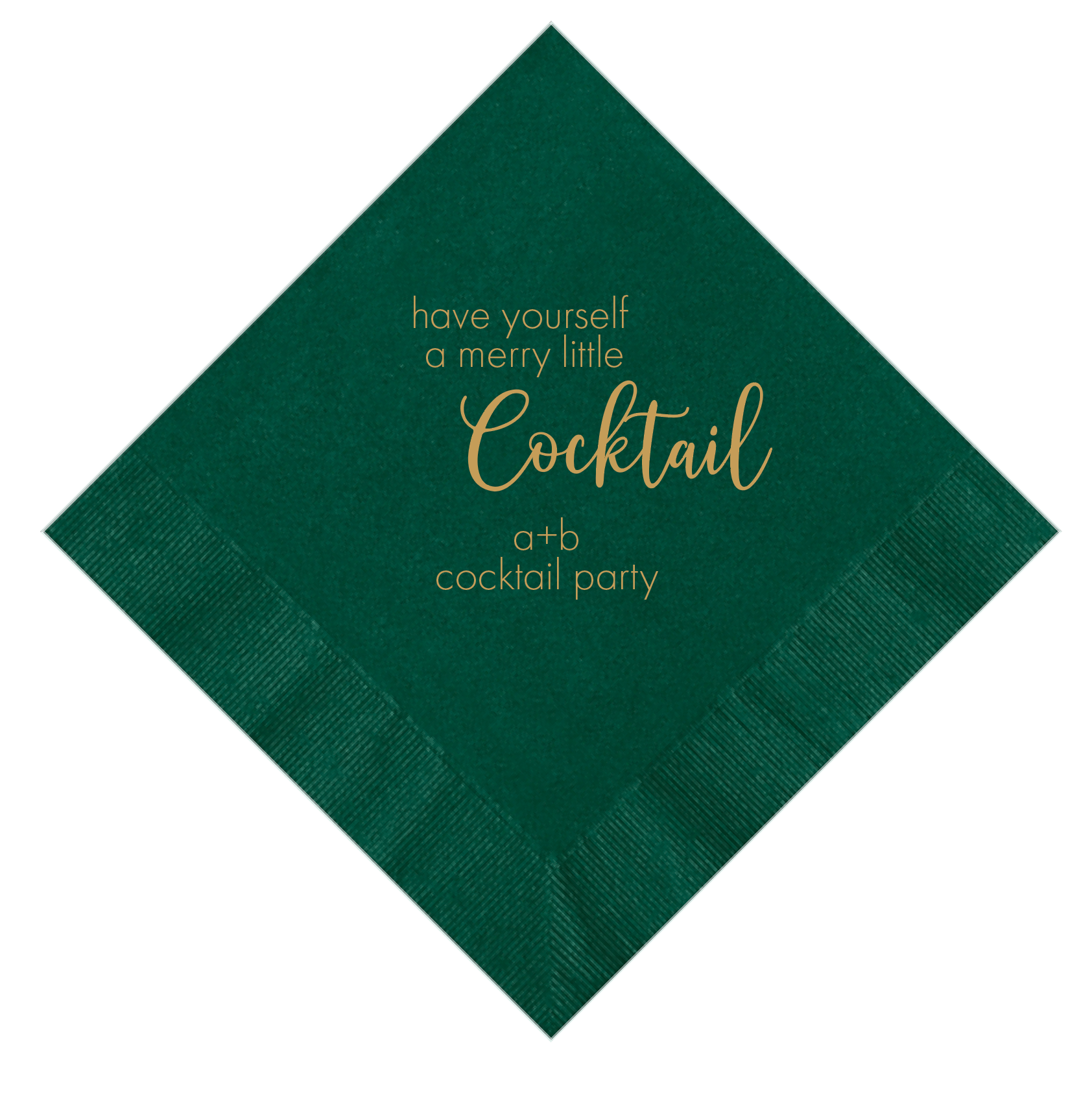 Have Yourself A Merry Little Cocktail Personalized Napkins - Napkins - Foil Stamped