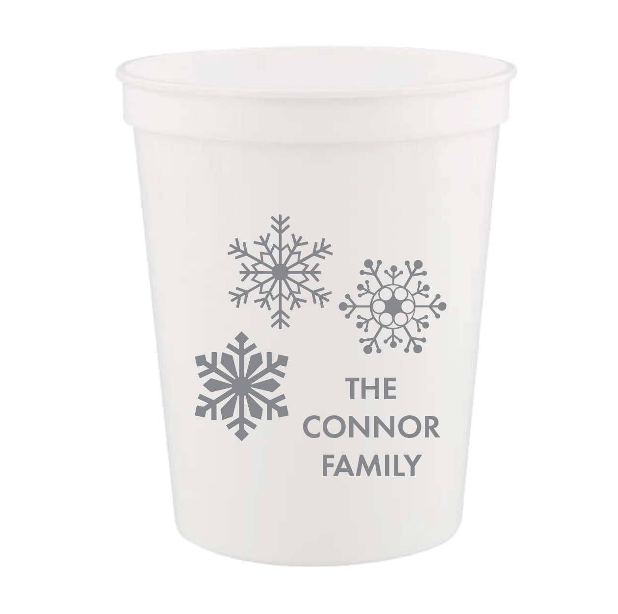 Winter Snowflakes Personalized Stadium Cups - Cup - Stadium