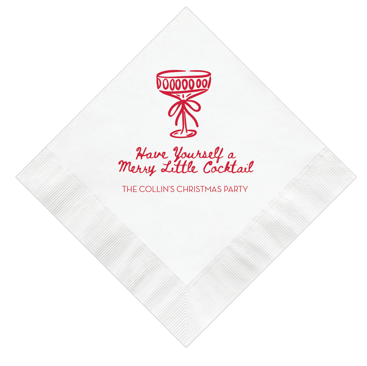 Have A Merry Little Cocktail Personalized Napkins - Napkins - Foil Stamped