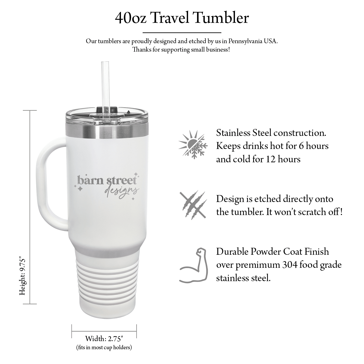 Mr and Mrs 40oz Tumbler Gift Set - Laser Engraved Travel Cup