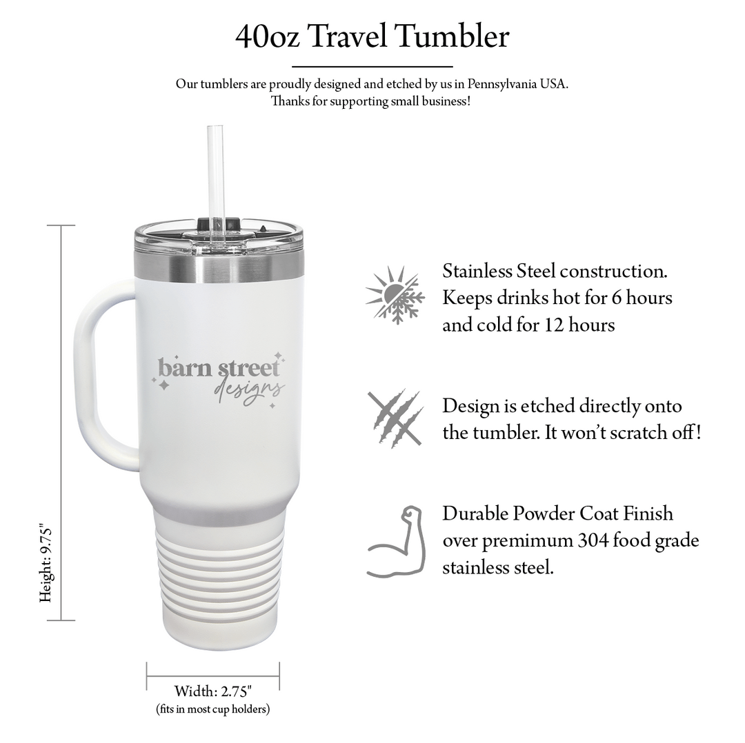 Future Mrs 40oz Tumbler Gift - Laser Engraved Travel Cup