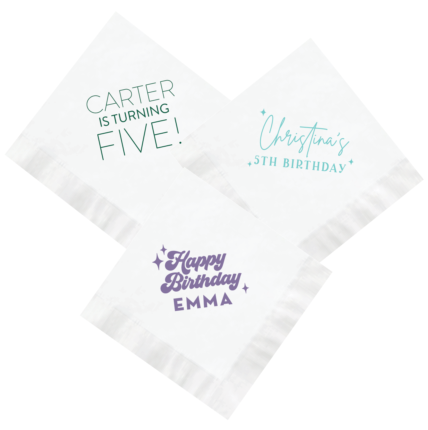 Birthday (Kids) Napkins - Napkins - Foil Stamped