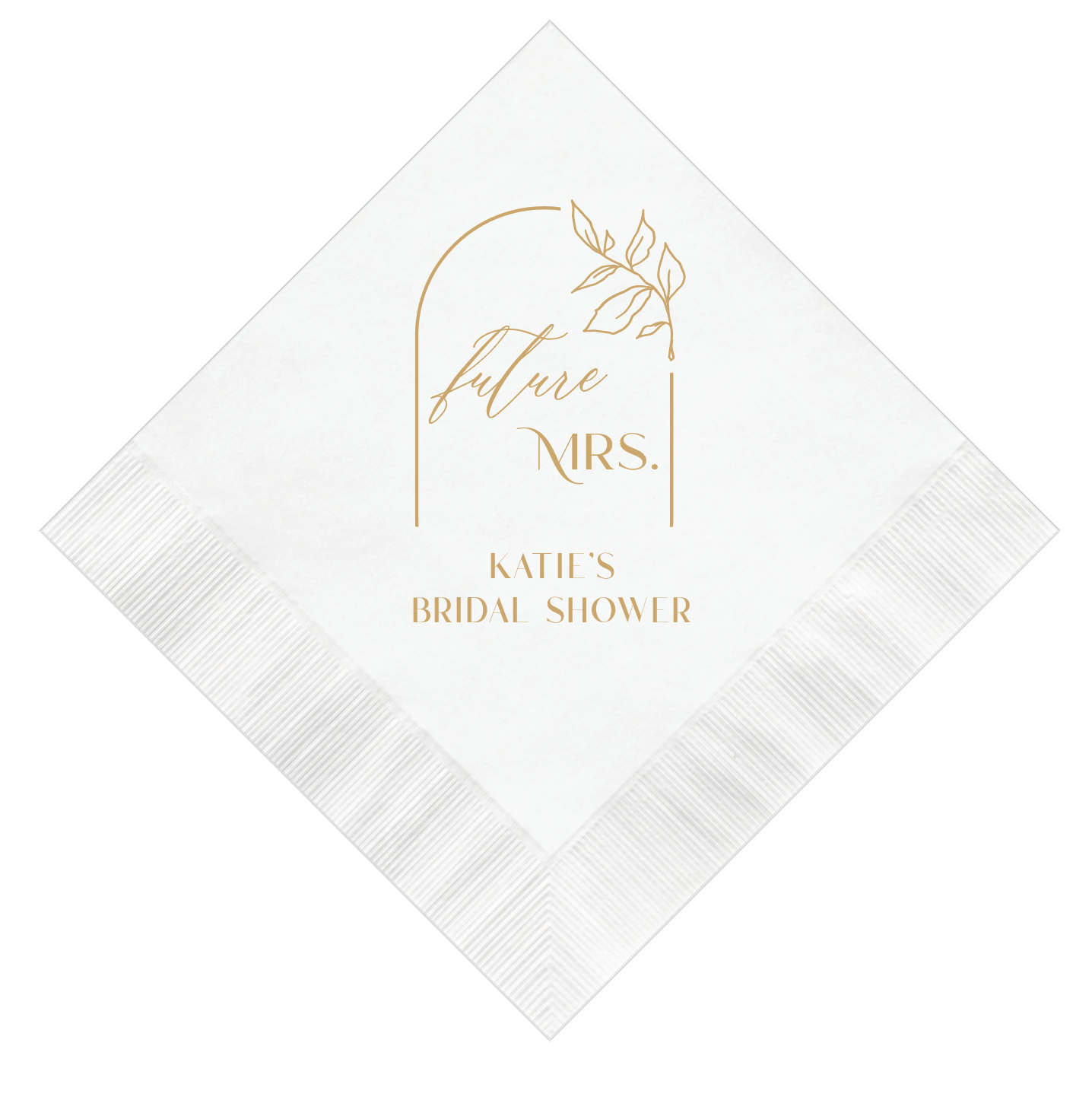 Floral Arch Future Mrs Bridal Shower Napkins - Napkins - Foil Stamped