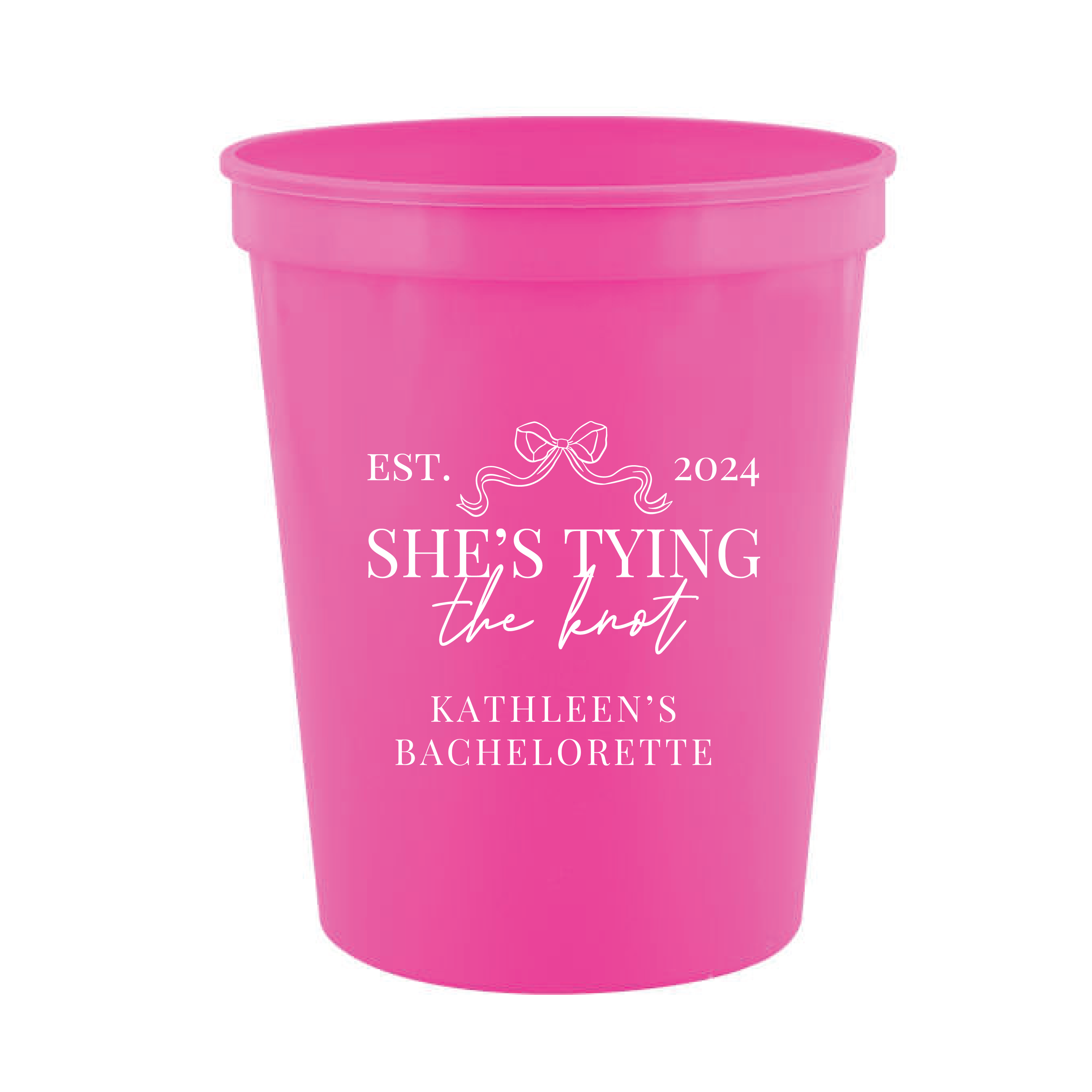 She's Tying The Knot Bachelorette Stadium Cups - Cups - Stadium - Bachelorette