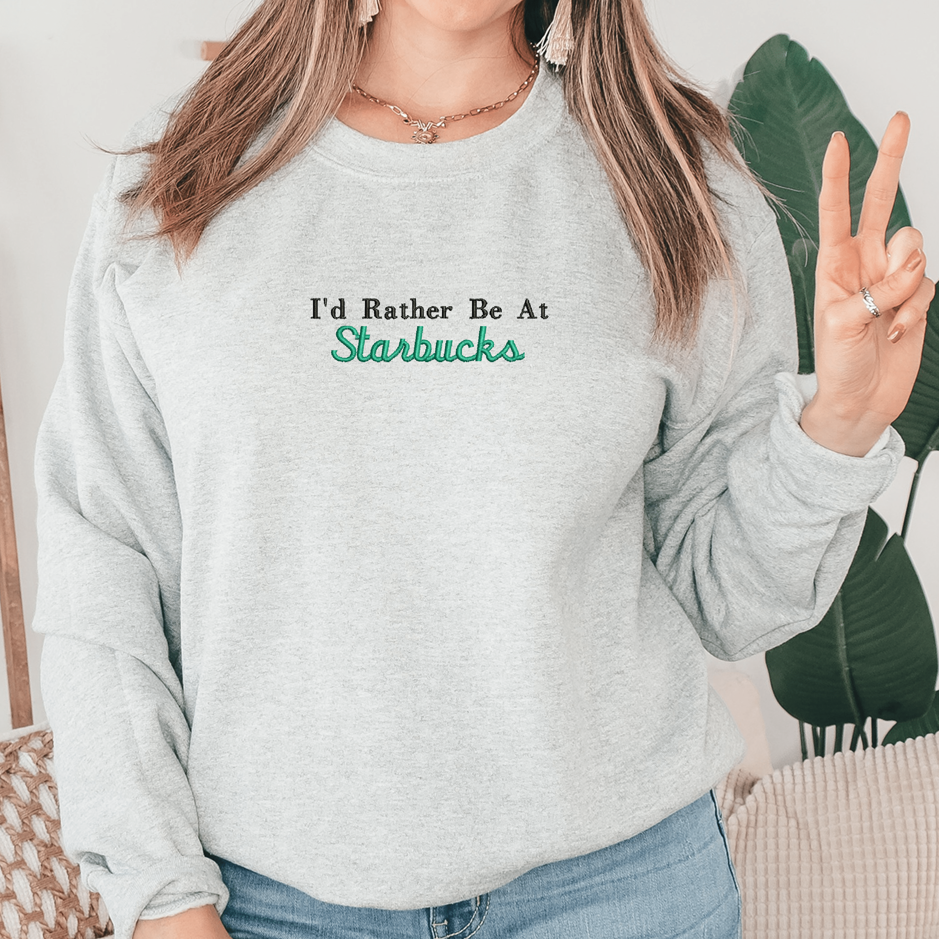 I'd Rather Be At Custom Sweatshirt - Sweatshirt - Embroidery