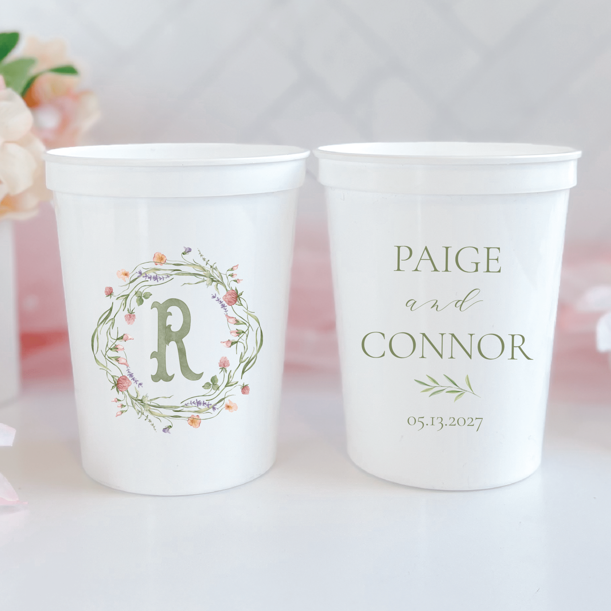 Custom Full Color Stadium Cups | Design Your Own Logo or Monogram Cups