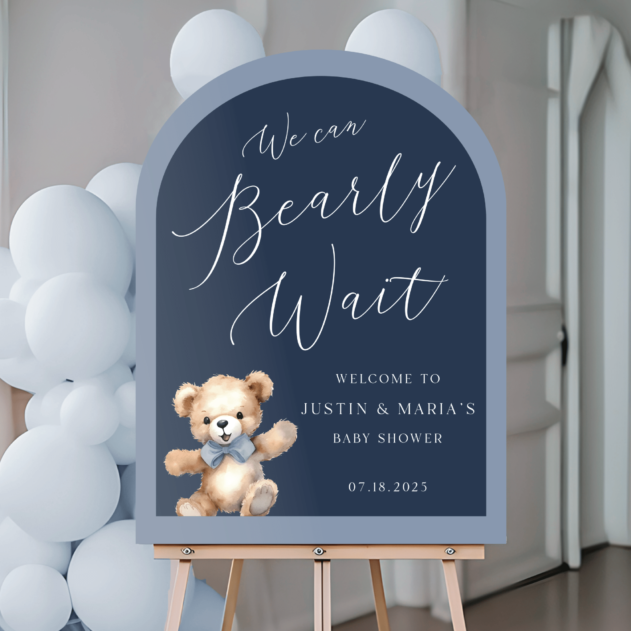 We Can Bearly Wait Baby Shower Sign - Welcome Sign