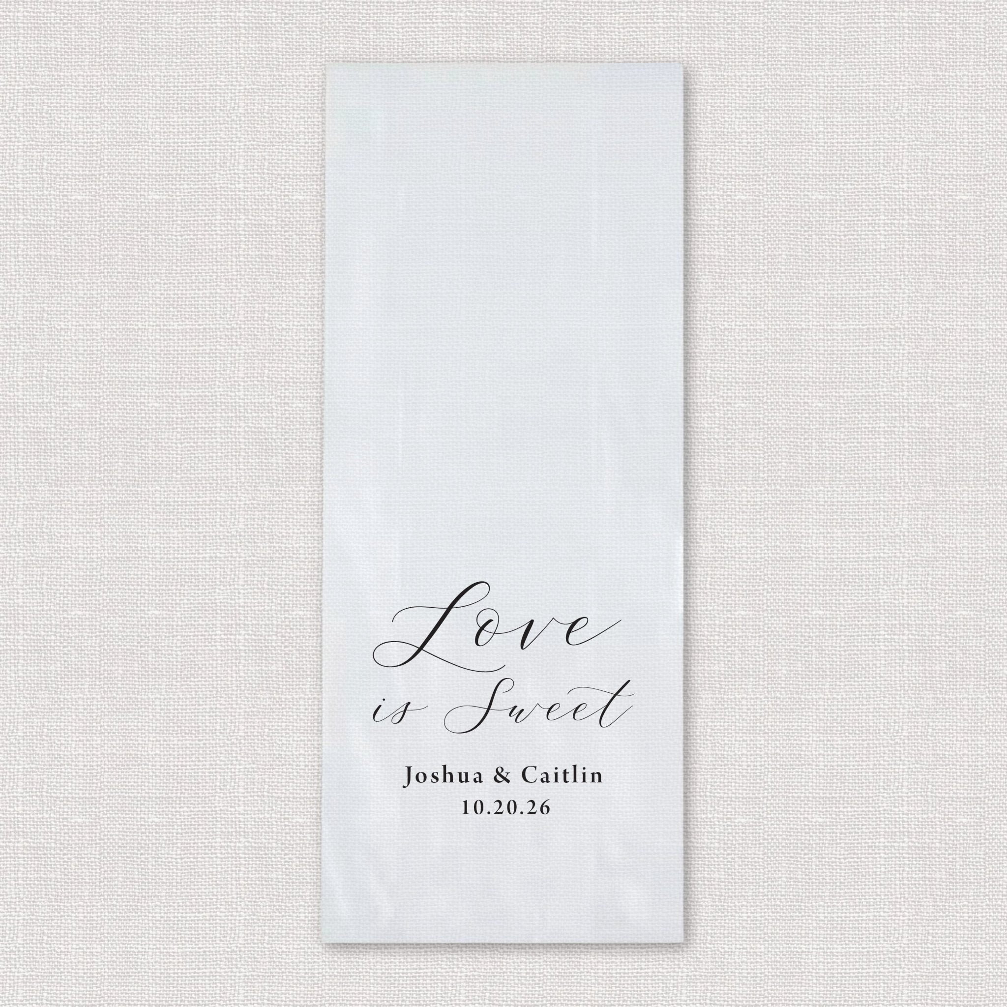 Love is Sweet Personalized Wedding Cellophane Bags