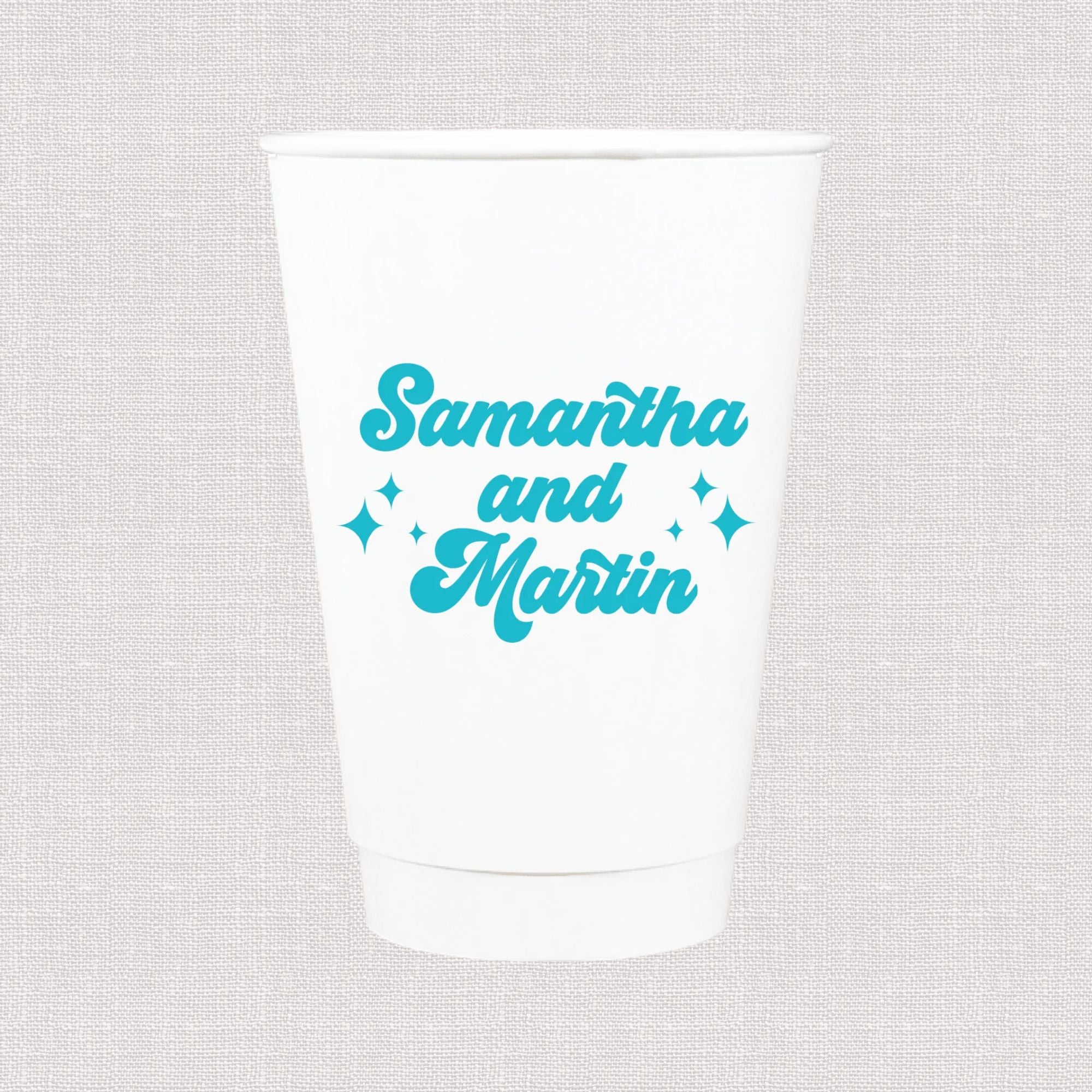 Custom Monogram Personalized Wedding Paper Cups