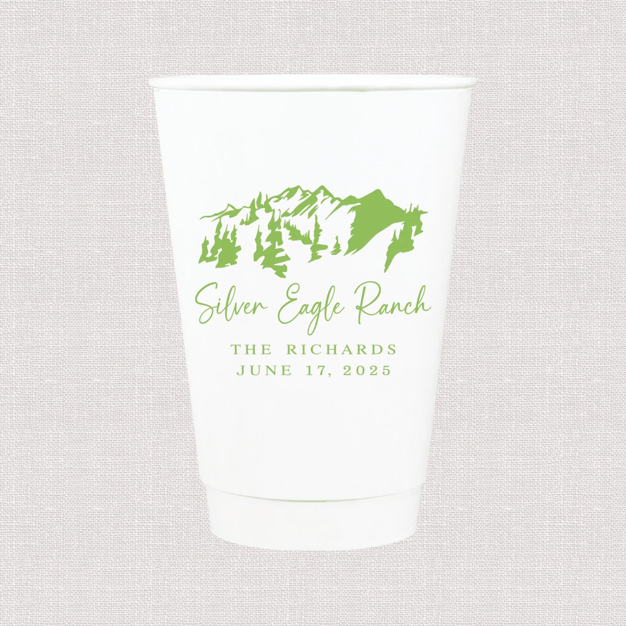 Custom Monogram Personalized Wedding Paper Cups