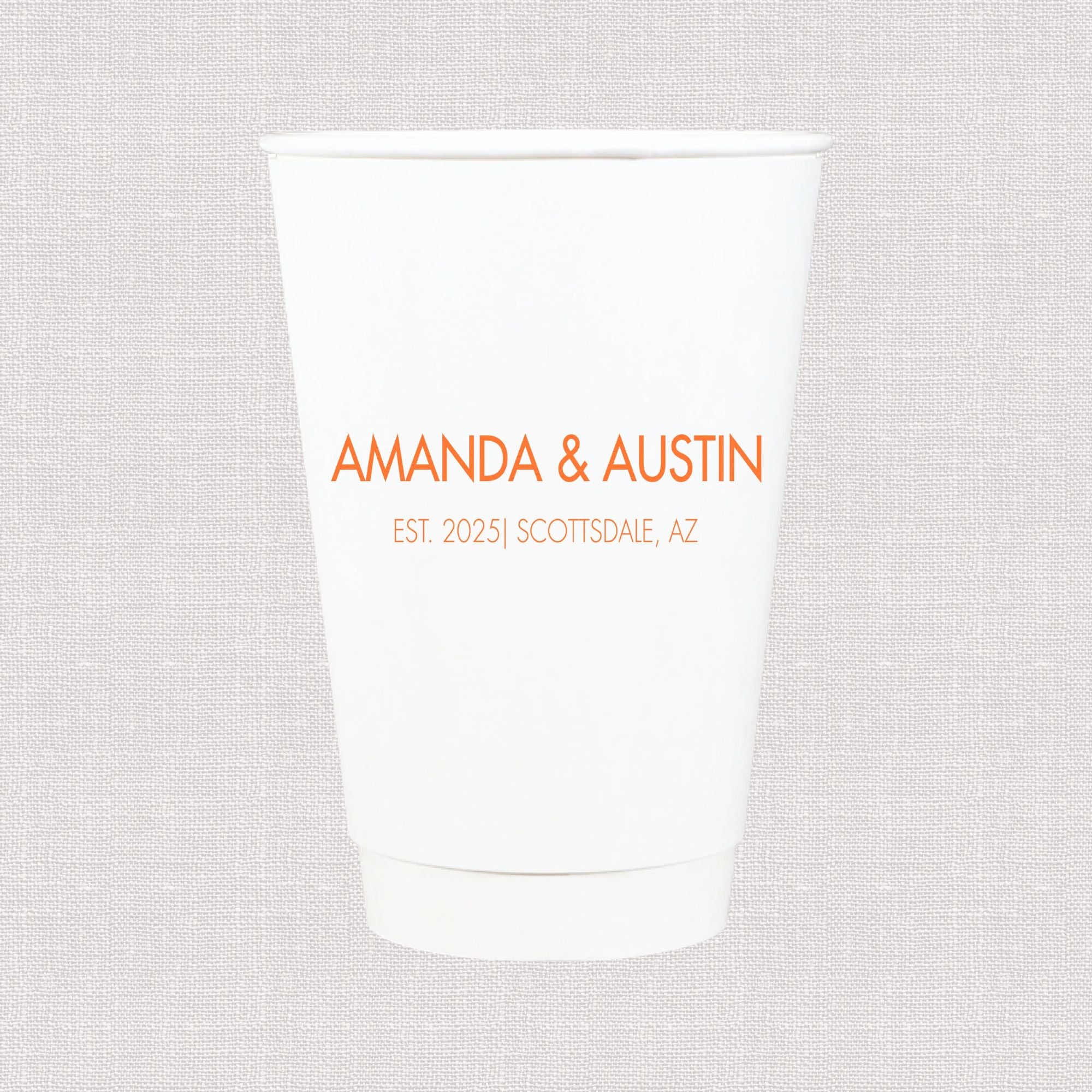 Custom Monogram Personalized Wedding Paper Cups