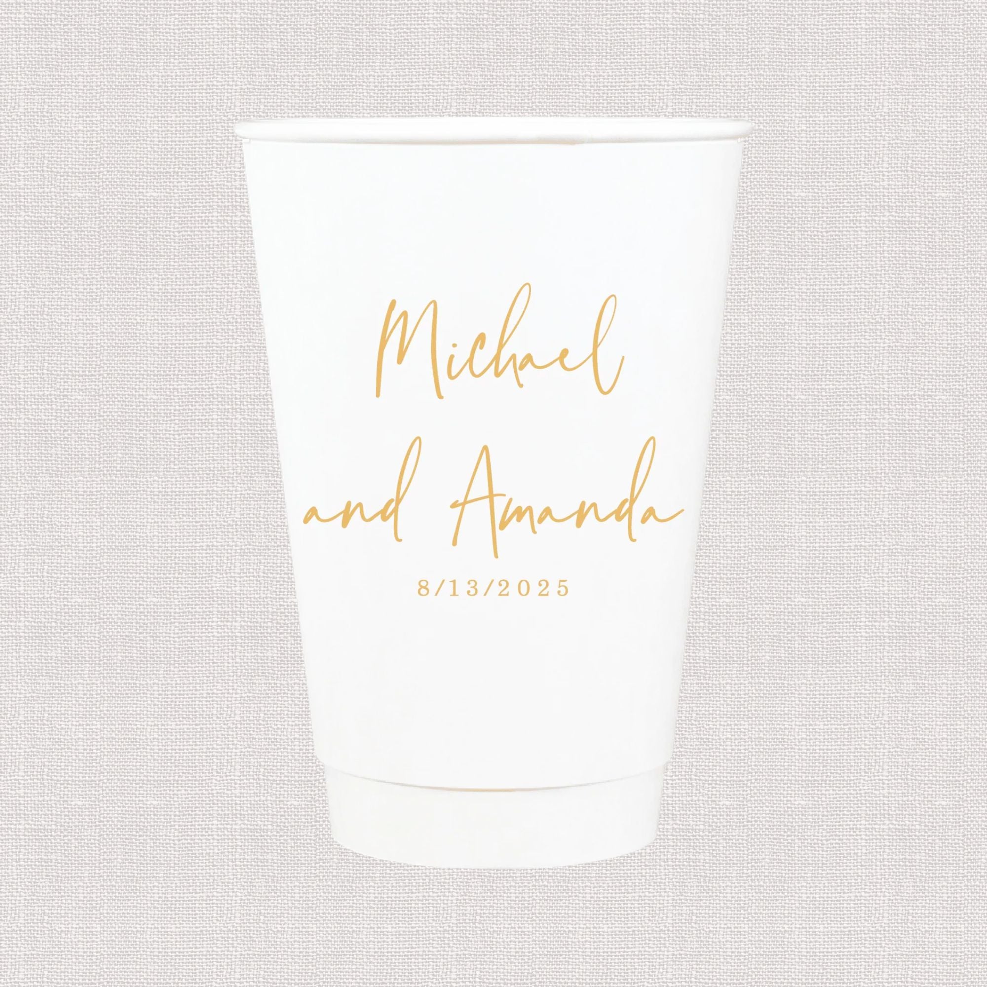 Custom Personalized Wedding Paper Cups