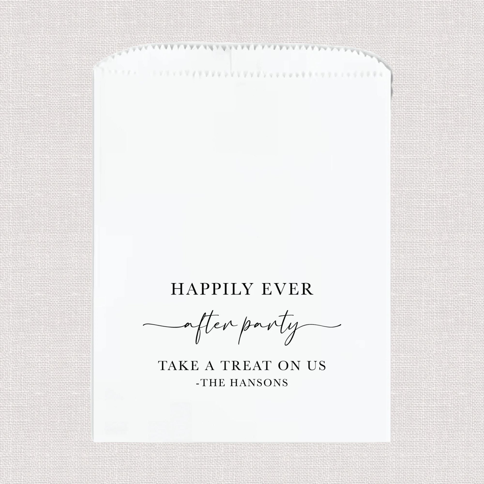 Happily Ever After Personalized Favor Treat Bag