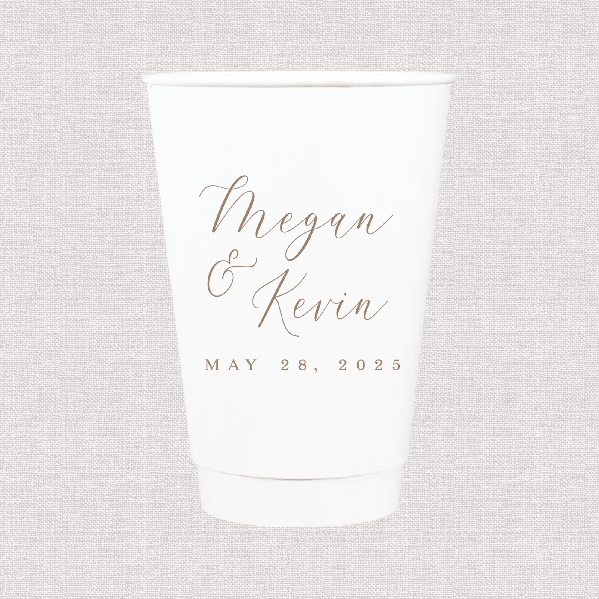 Custom Monogram Personalized Wedding Paper Cups