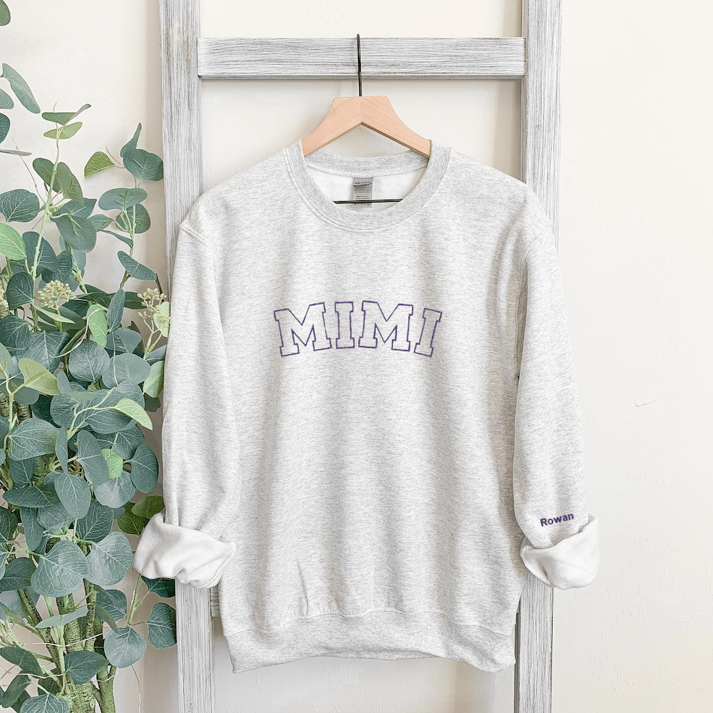 Custom Embroidered Sweatshirt with Sleeve Personalization - Sweatshirt - Embroidery