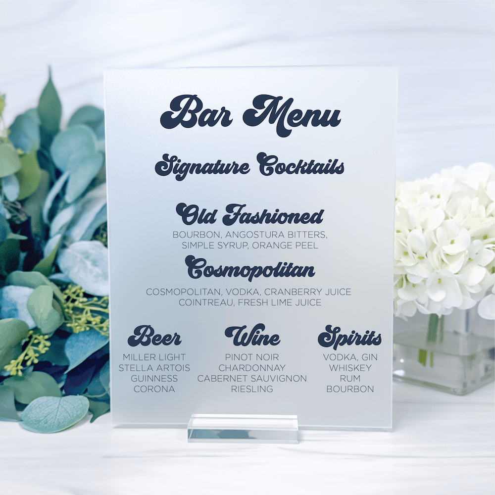 Signature Cocktails Wedding Sign