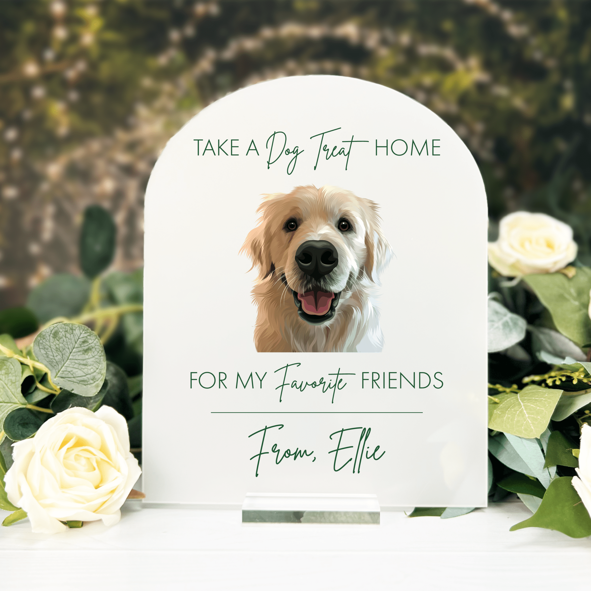 Take a Treat Fur My Friends Acrylic Sign - Table Signs