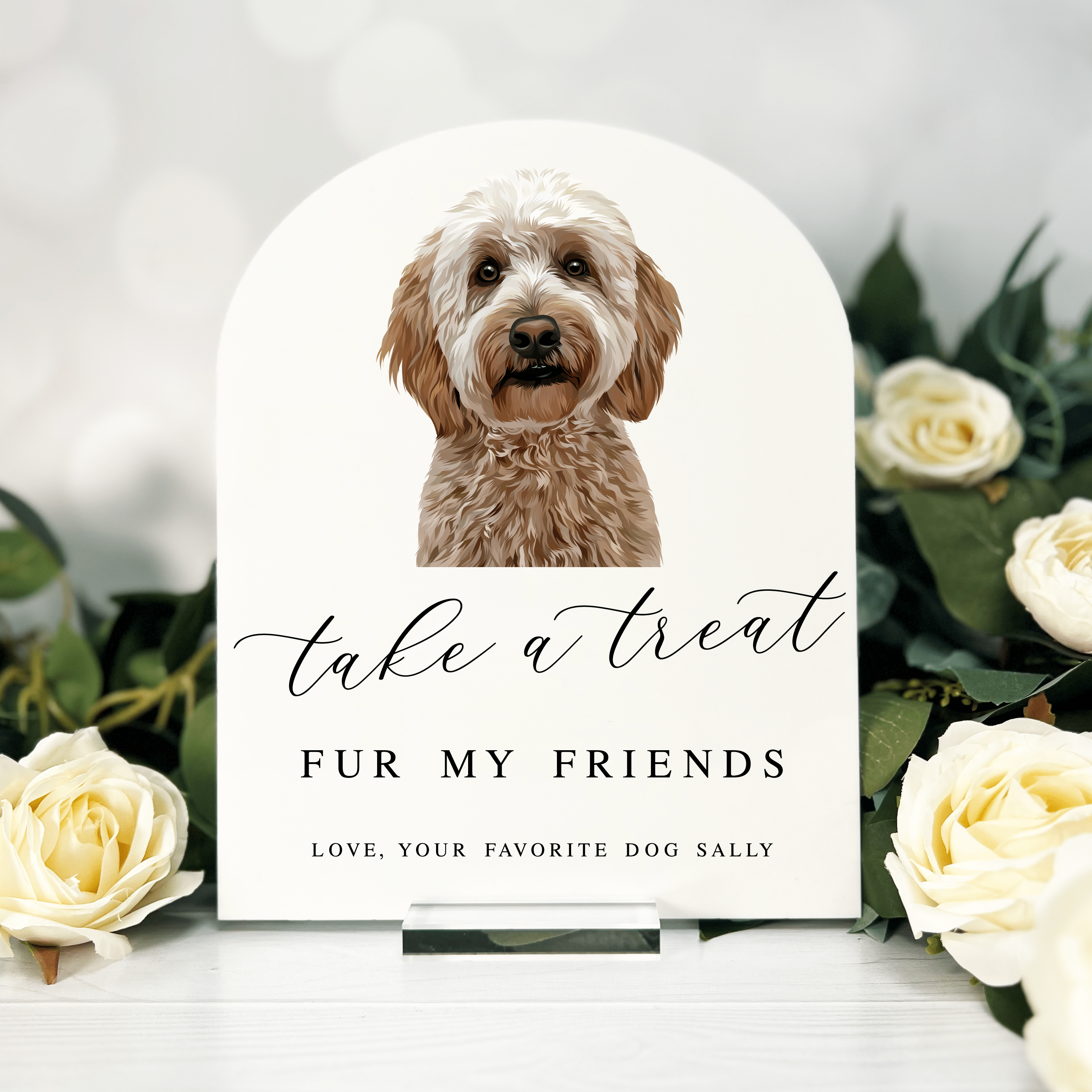 Take a Treat Home For My Friends Acrylic Sign - Table Signs