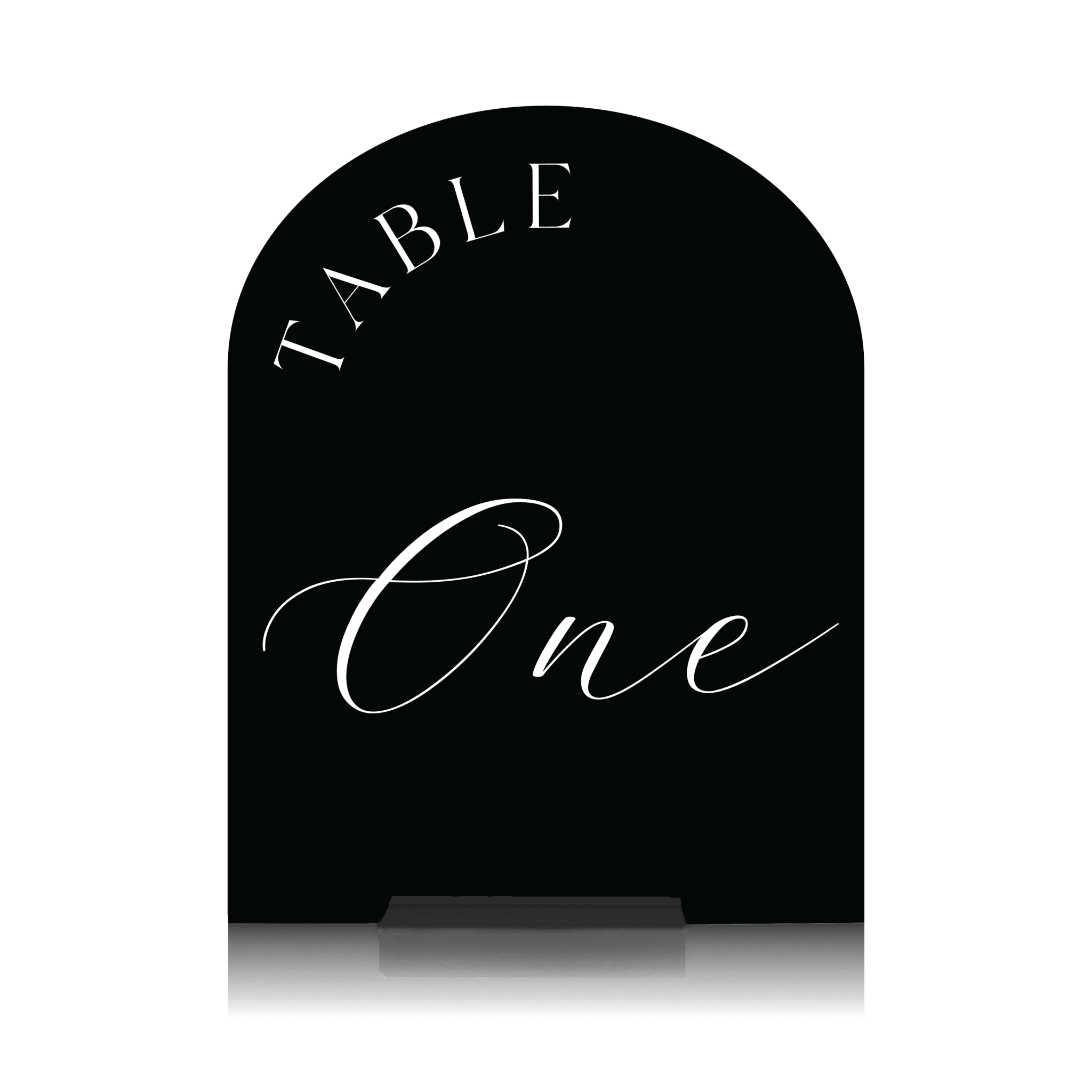 Classic Arched Acrylic Table Numbers - Table Numbers