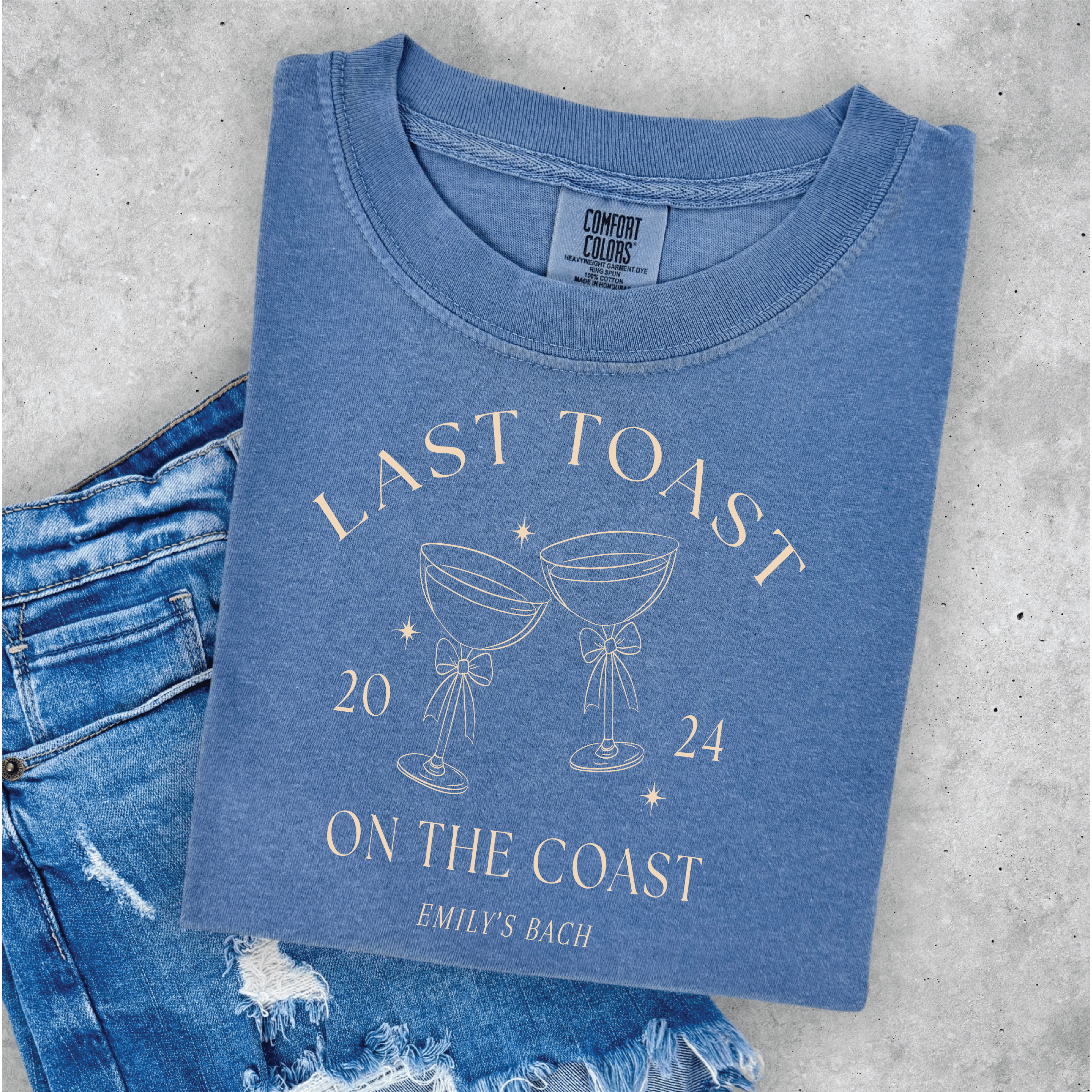 Last Toast on the Coast Bachelorette T-Shirt - T-Shirt Bachelorette DTF