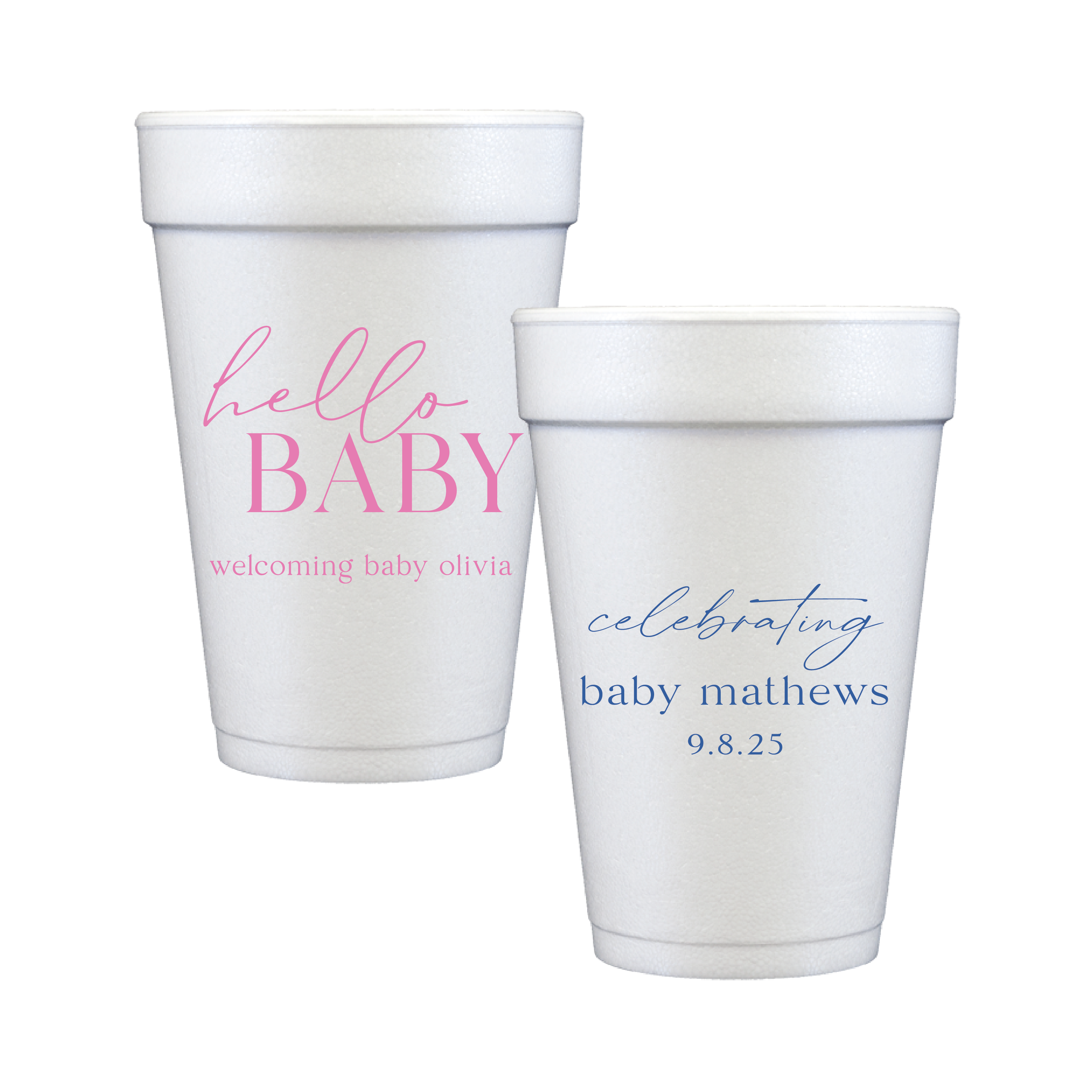 Baby Shower Foam Cups - Cup - Foam