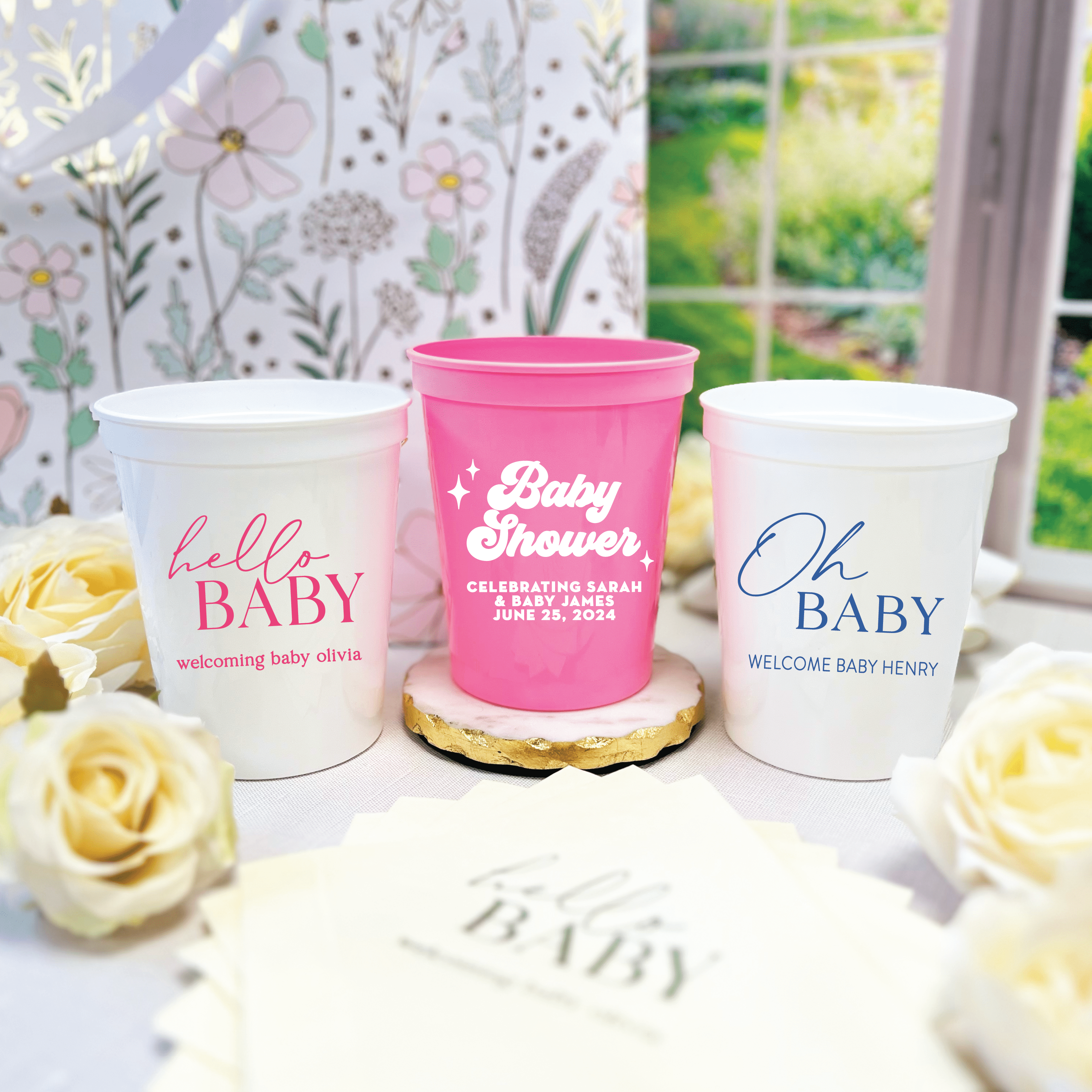 Personalized Baby Shower Stadium Cups - Cup - Stadium