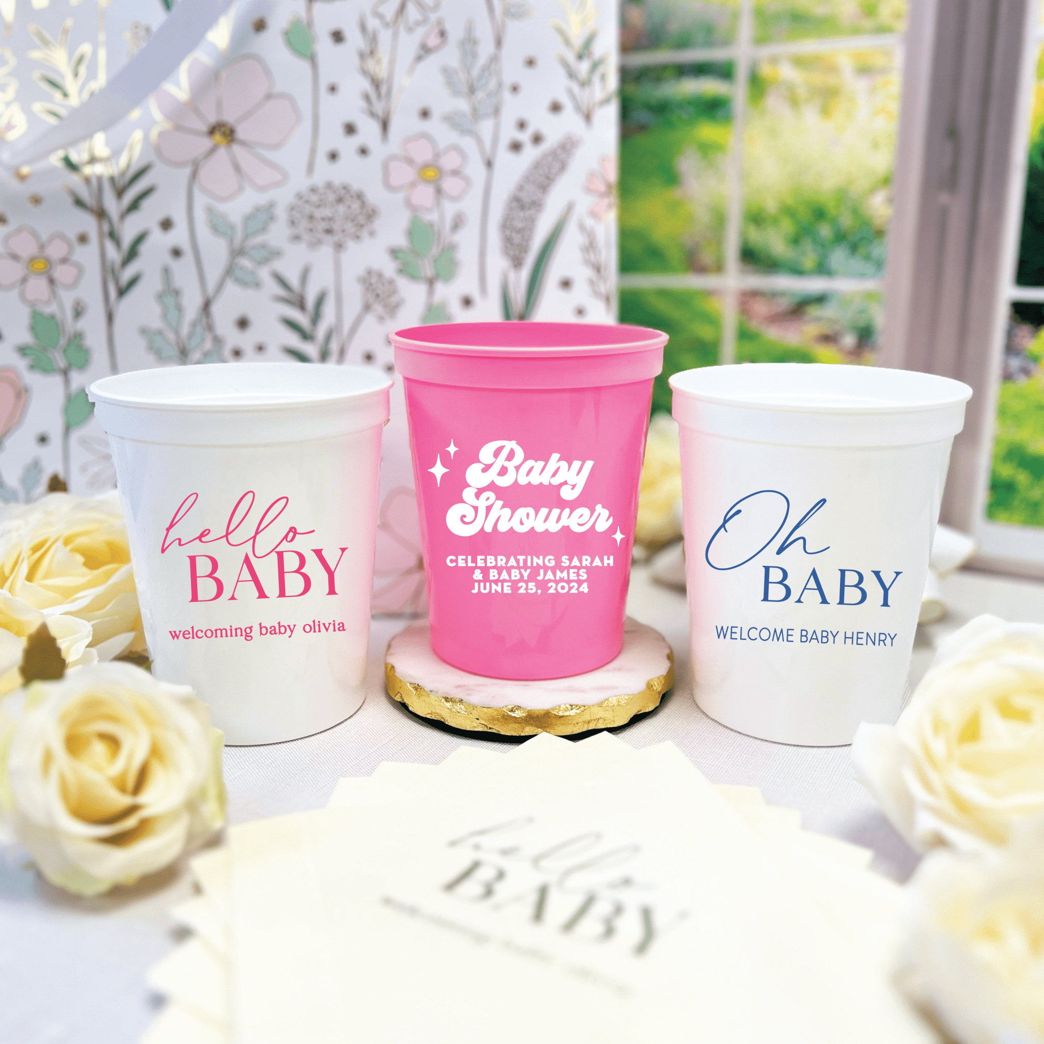 Personalized Baby Shower Stadium Cups - Cup - Stadium