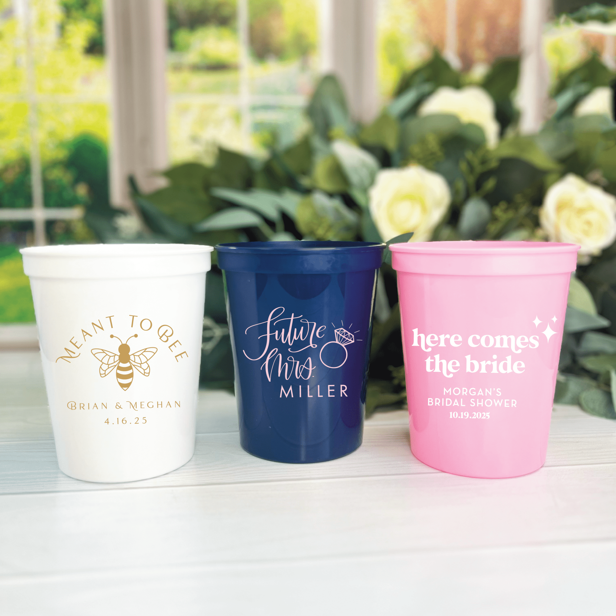 Personalized Bridal Shower Stadium Cups - Cup - Stadium