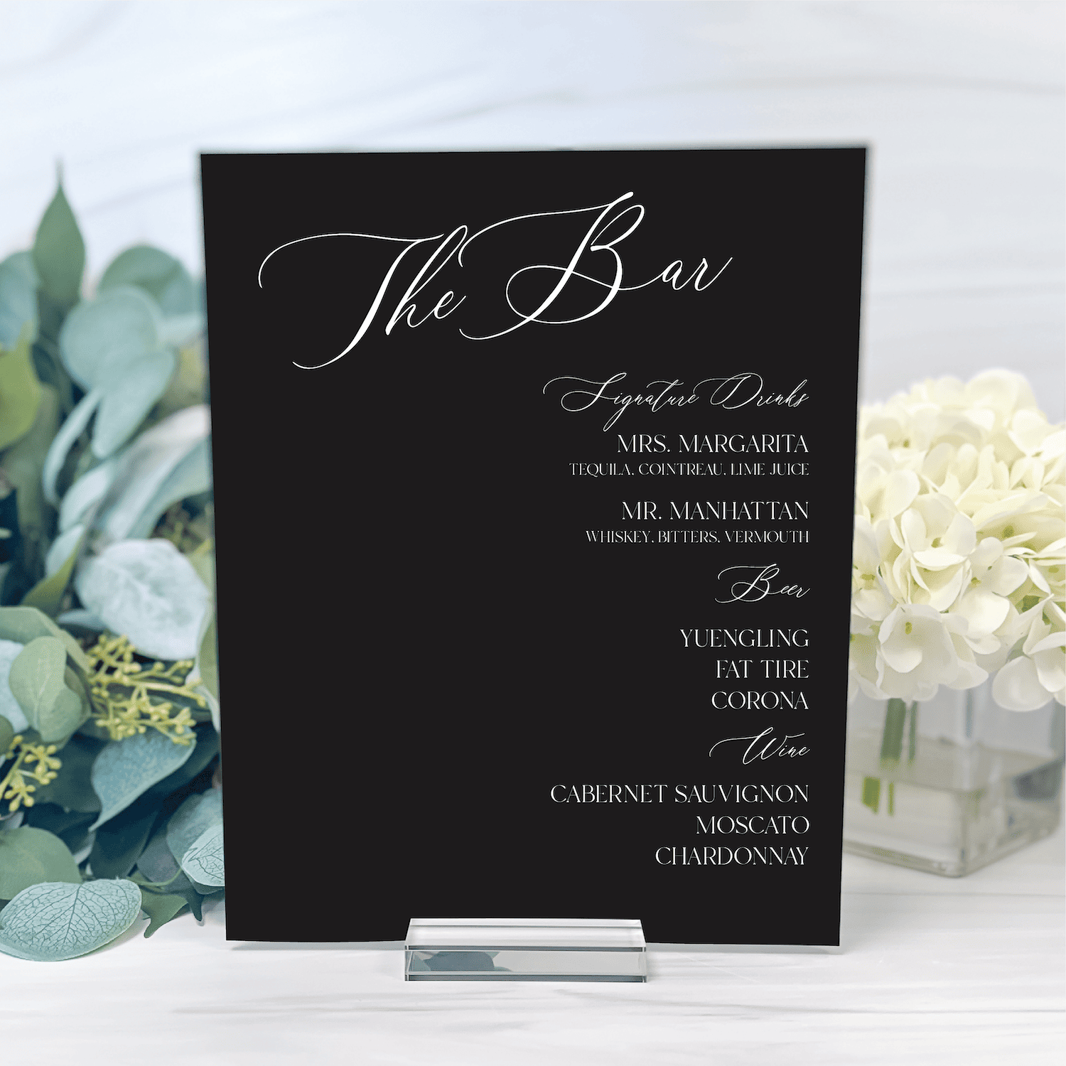 Custom Bar Menu Print