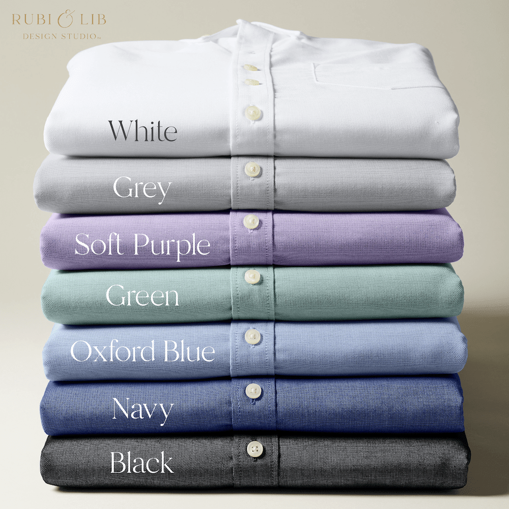 Personalized Bridal Party Button Down - Embroidery - Tshirt