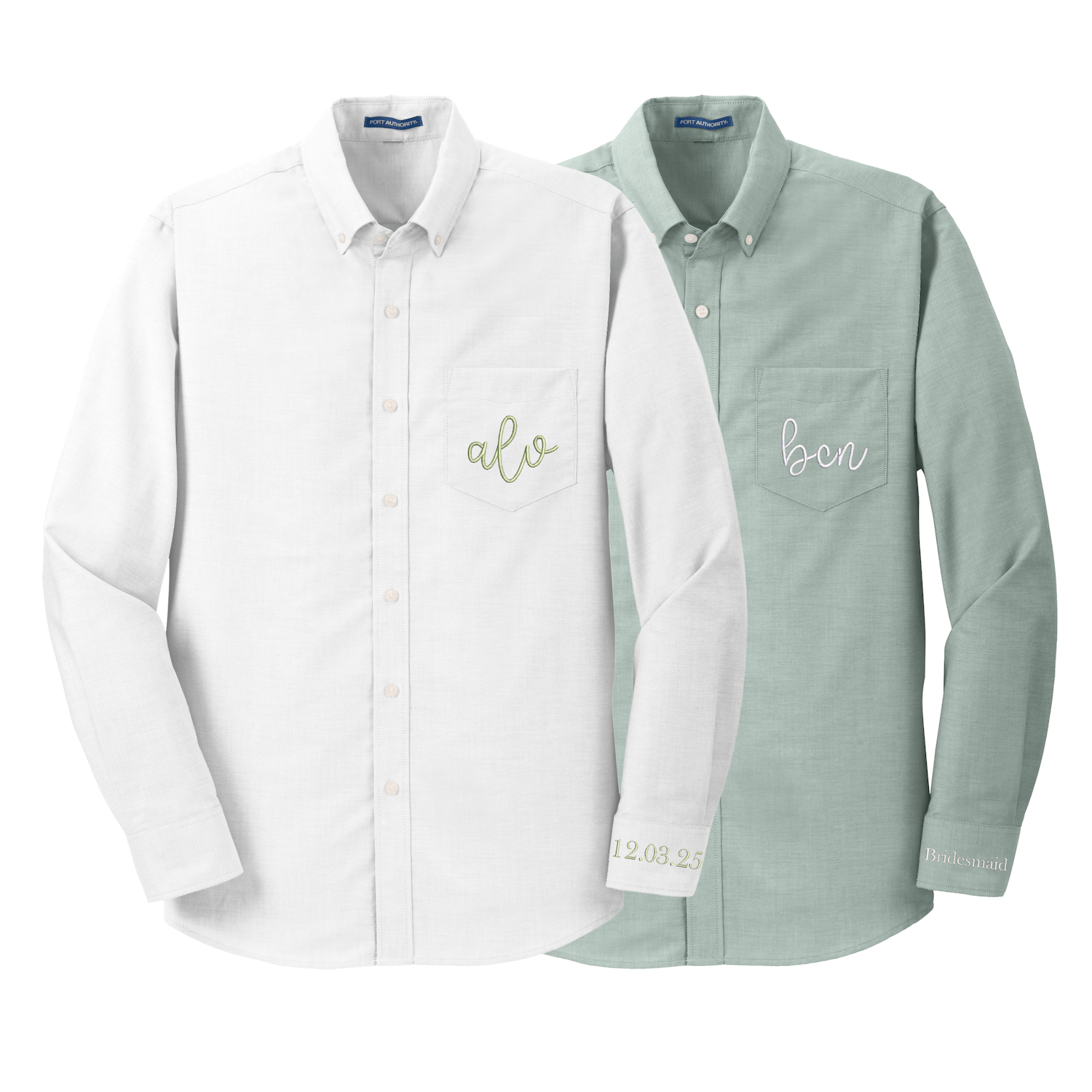 Personalized Bridal Party Button Down - Embroidery - Tshirt