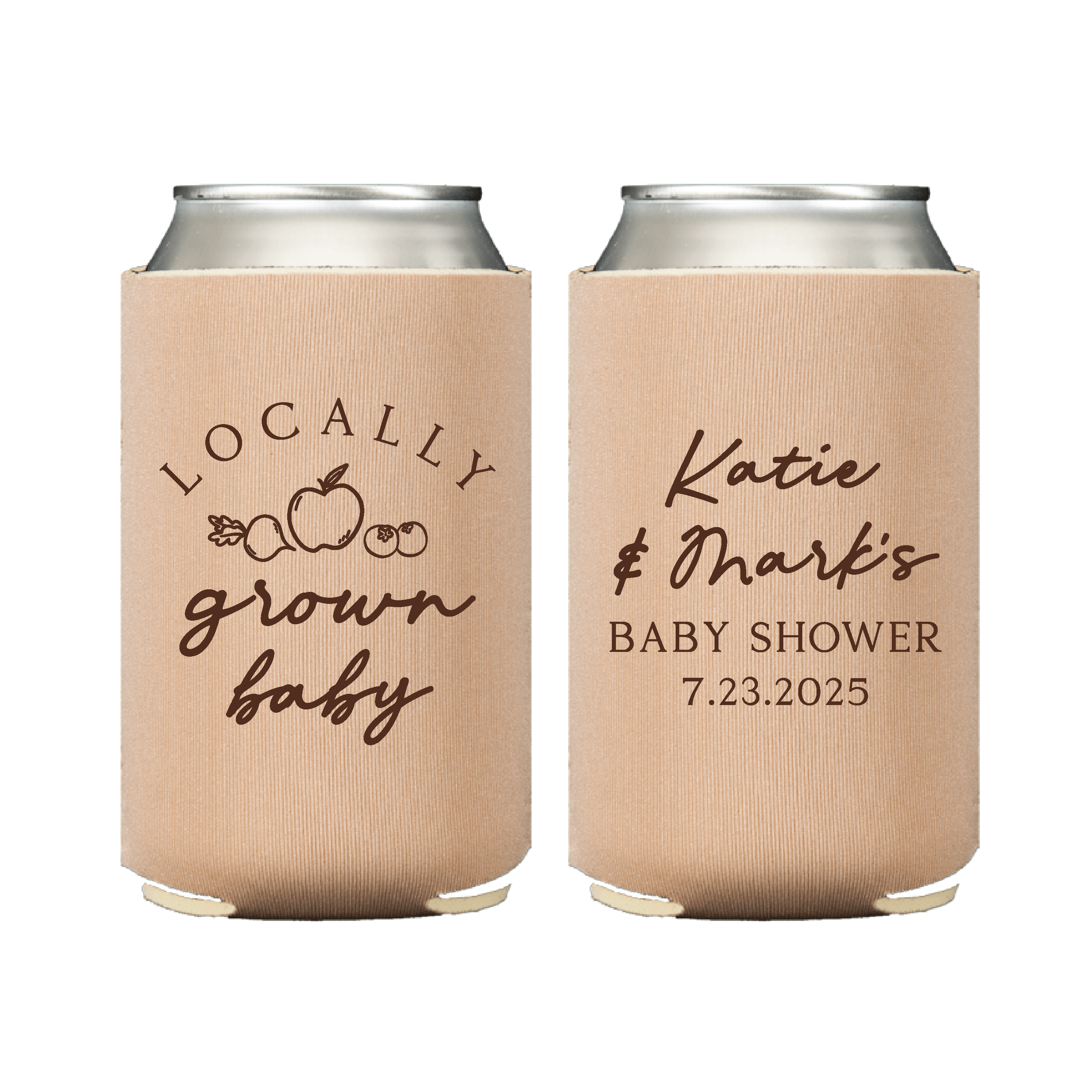 Locally Grown Baby Shower Can Cooler