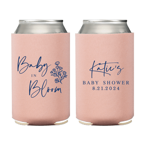 Baby in Bloom Personalized Baby Shower Can Cooler