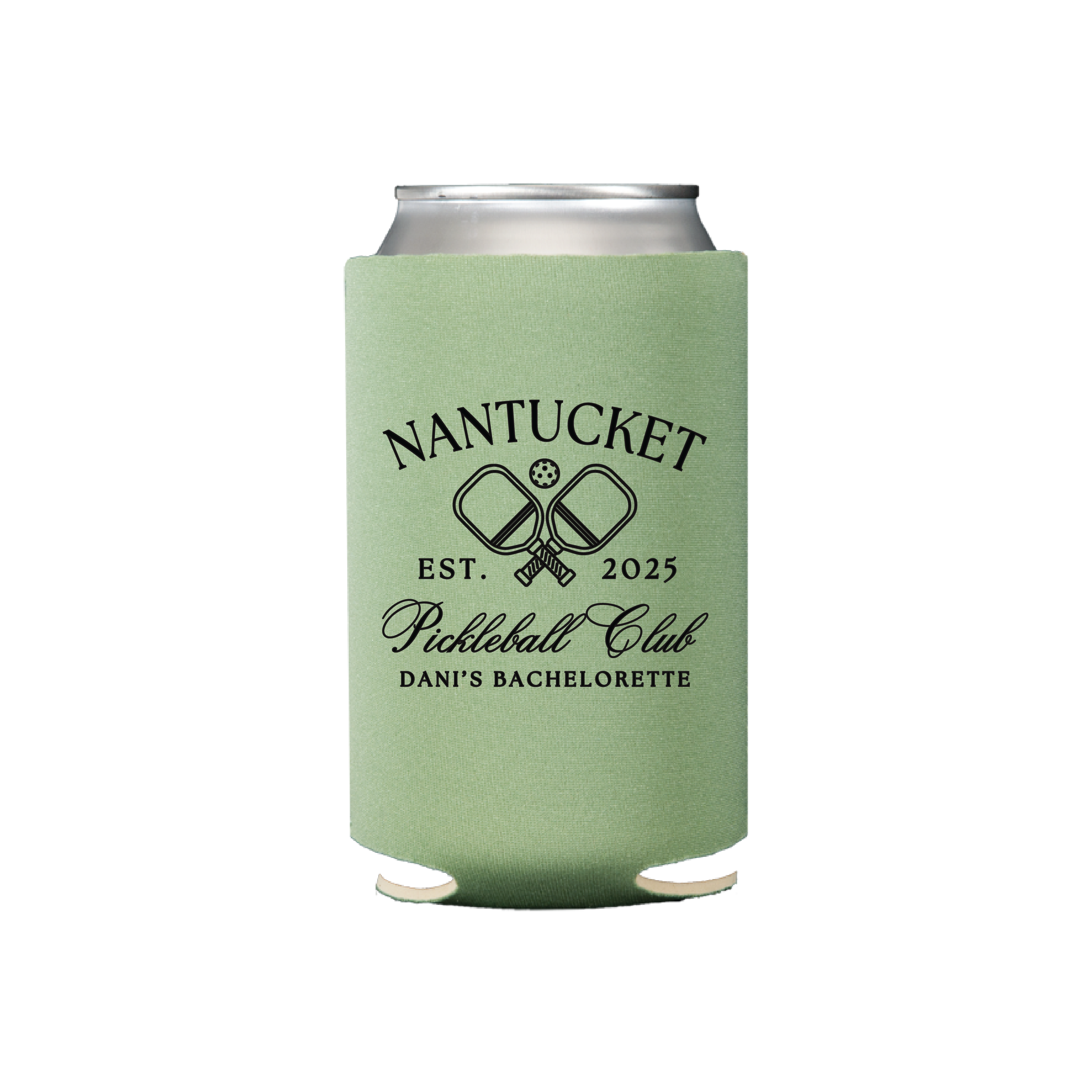 Pickleball Club Personalized Bachelorette Can Cooler - Can Cooler