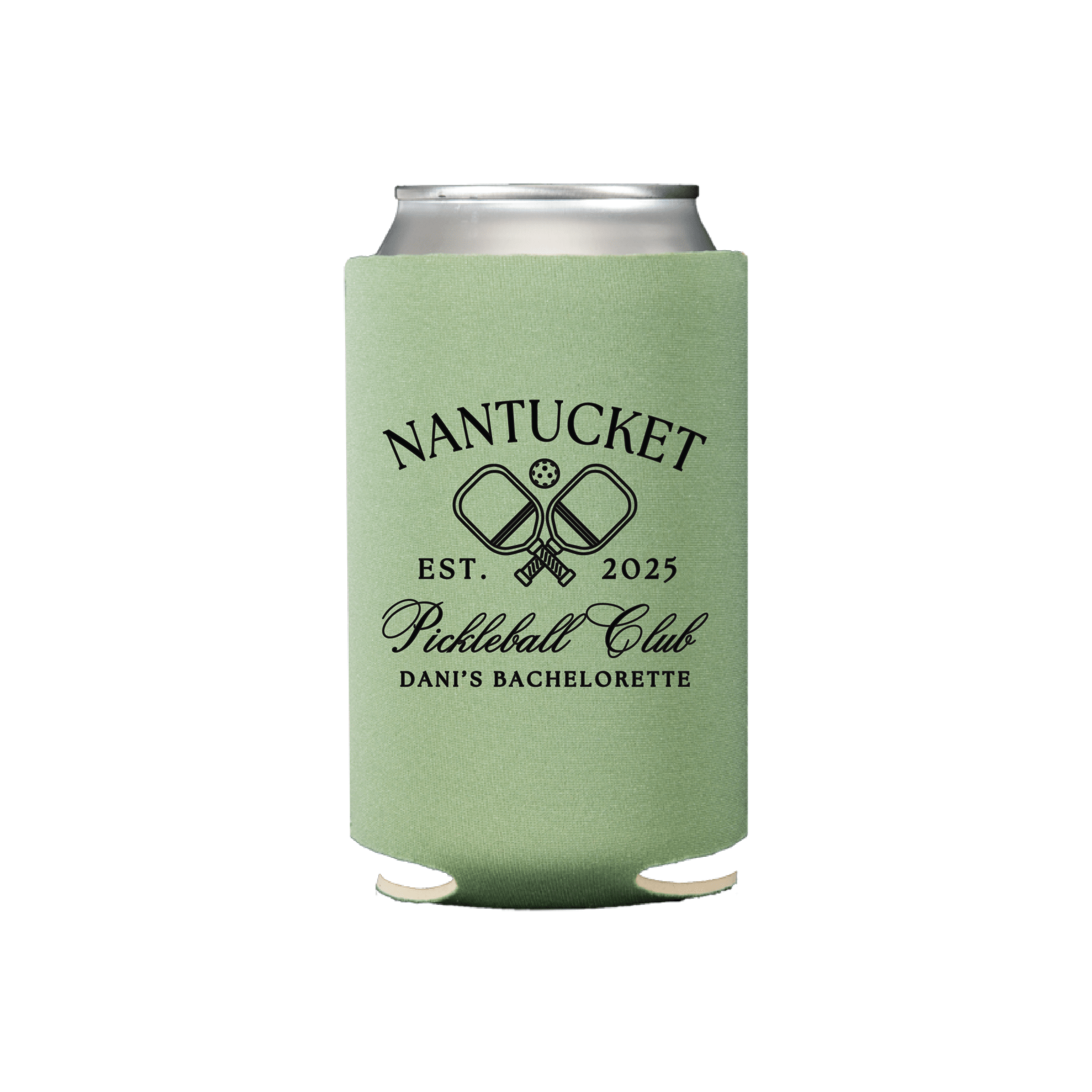 Pickleball Club Personalized Bachelorette Can Cooler - Can Cooler