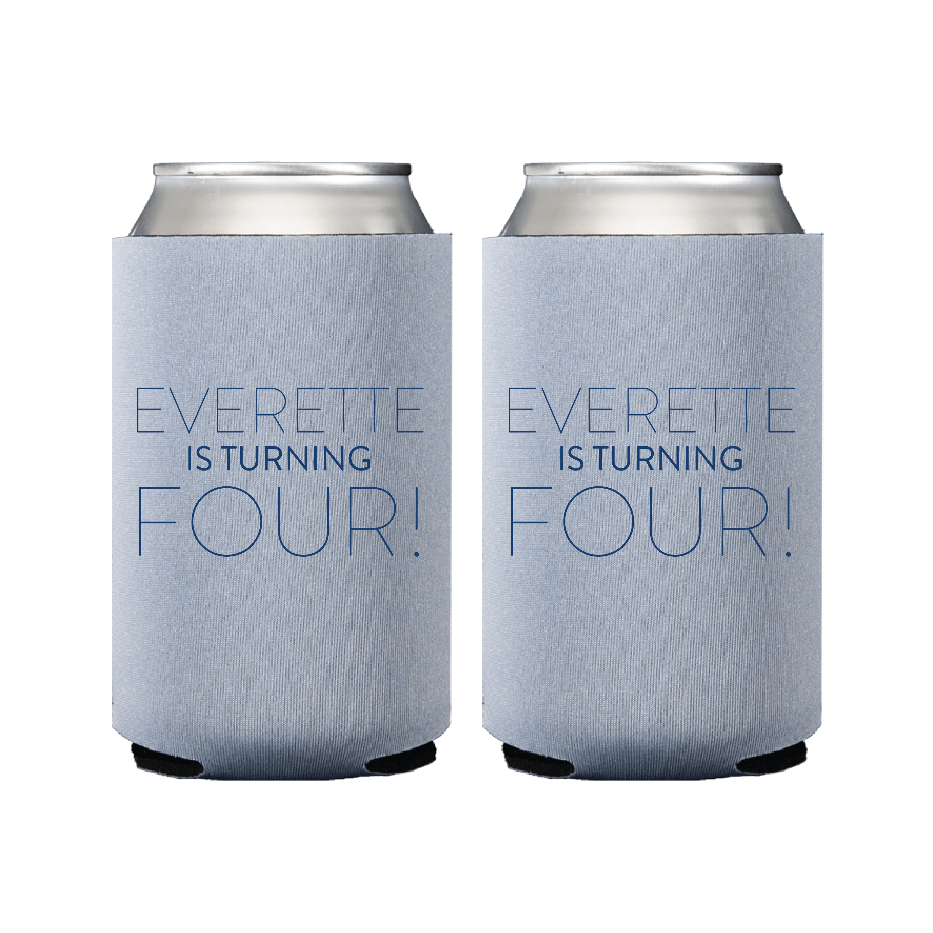 Bold Number Birthday Can Coolers