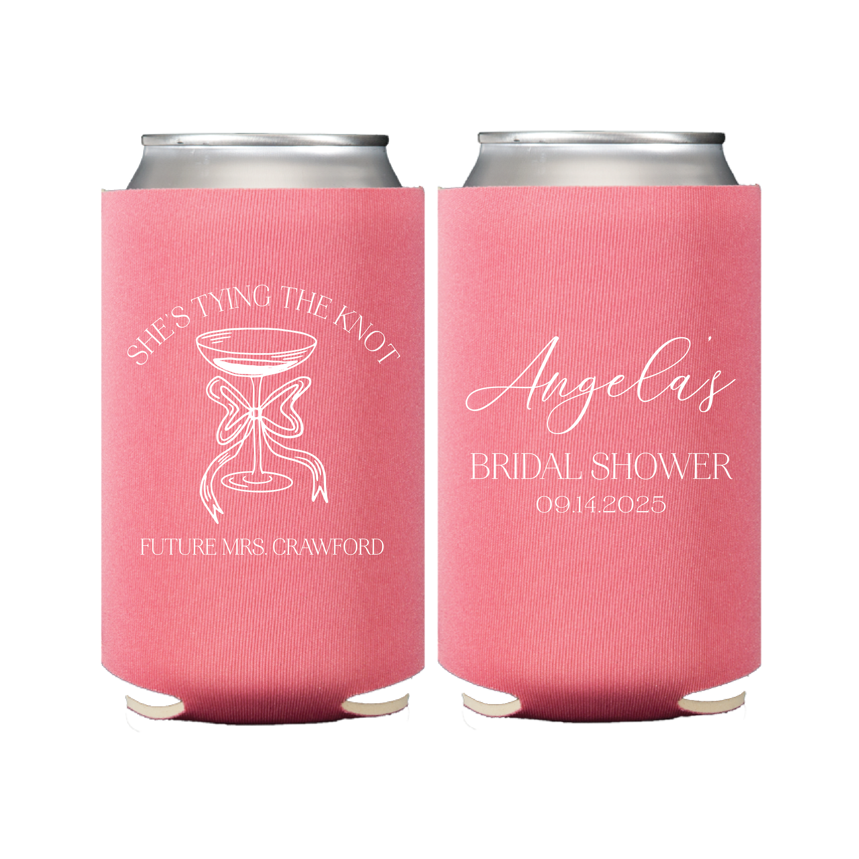 She's Tying The Knot Bridal Shower Can Coolers - Can Cooler